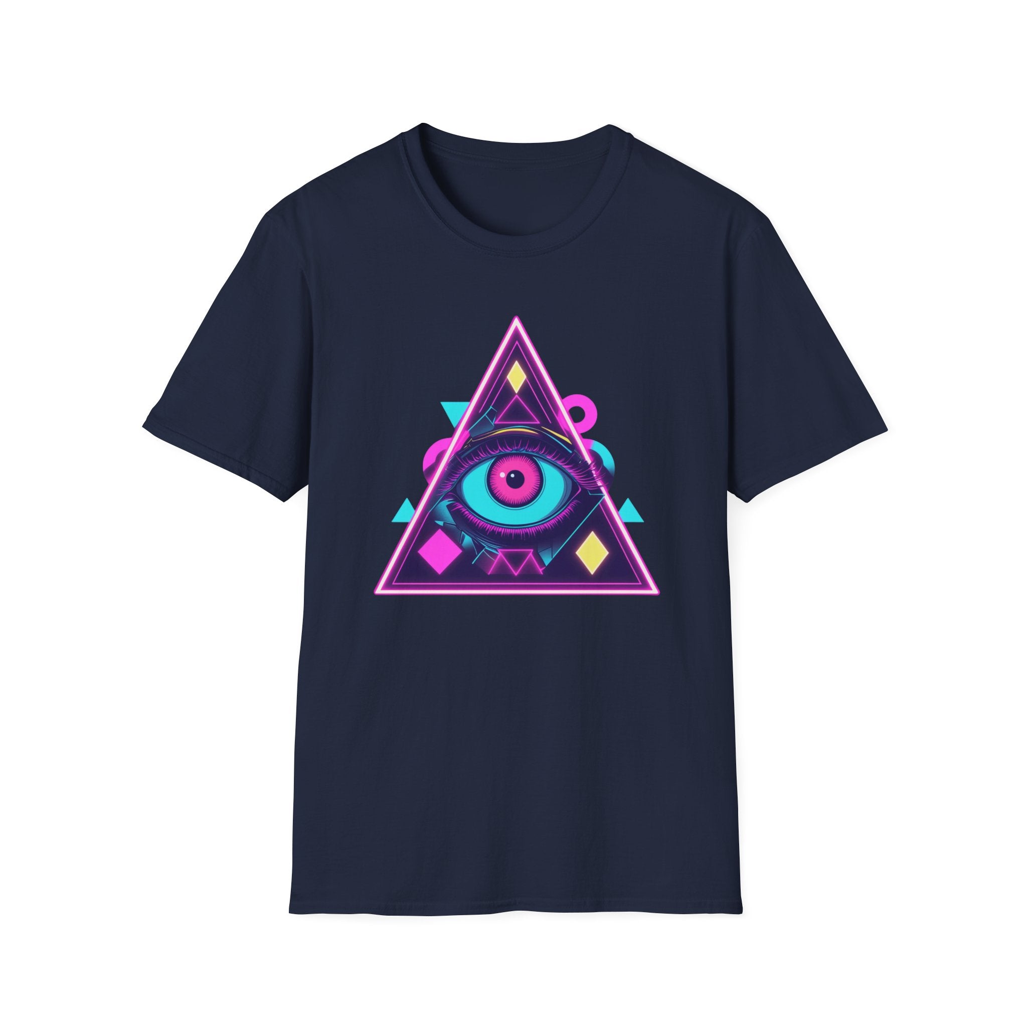 Mystical Eye Graphic T-Shirt | Unisex Softstyle Tee for Festival Wear, Casual Style, Gift, Streetwear, Unique Design