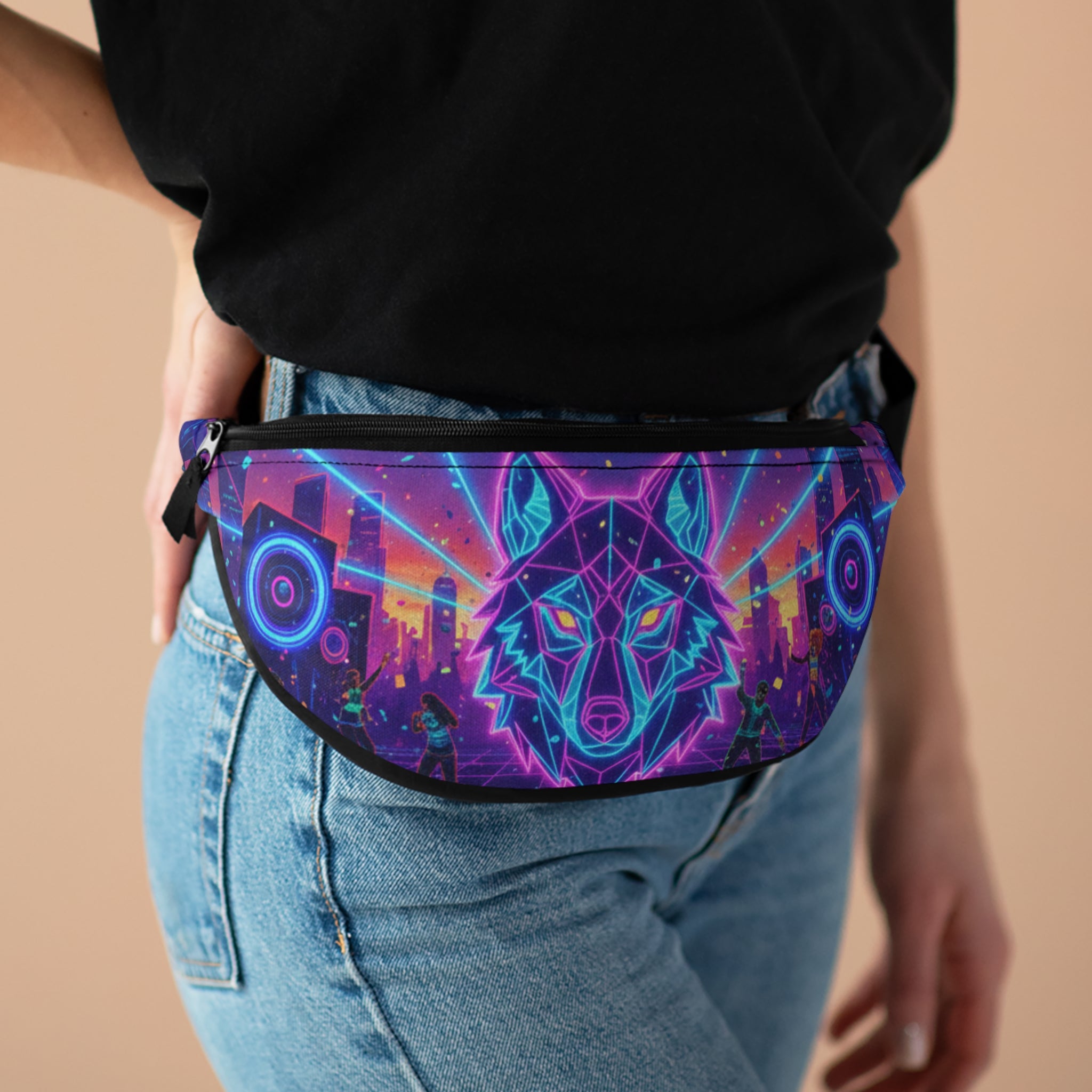 Vibrant Wolf Fanny Pack