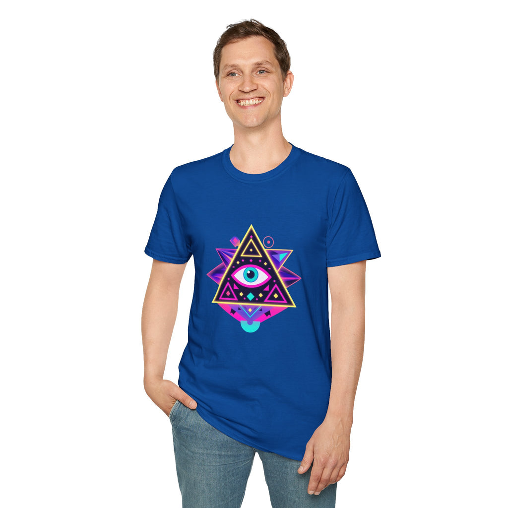 Mystical Eye Graphic Tee, Unisex Cosplay Shirt, Boho Style T-Shirt, Festival Wear, Spiritual Gift, Casual Everyday Top