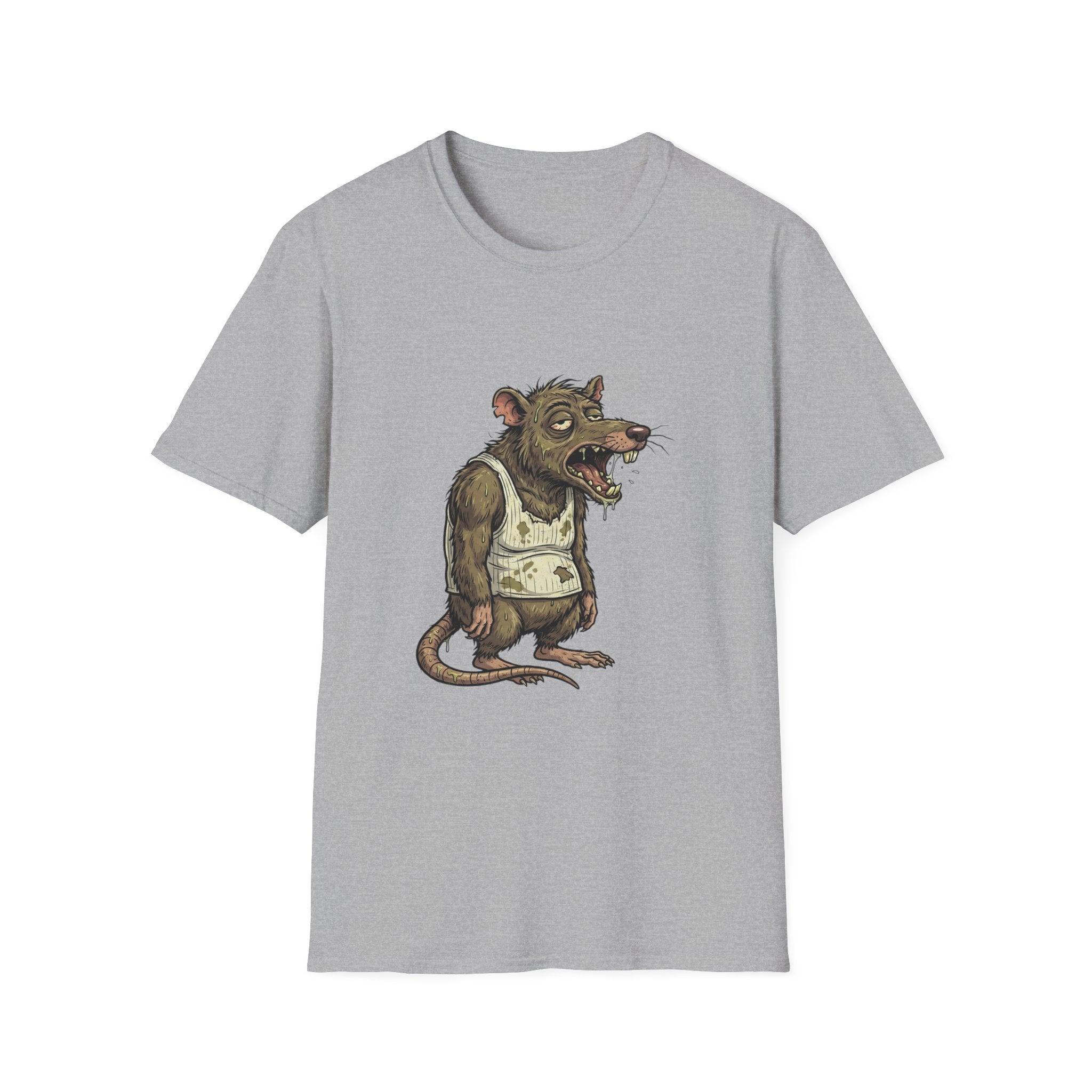Rat Monster Graphic T-Shirt — Grungy Vintage Creature Art Tee