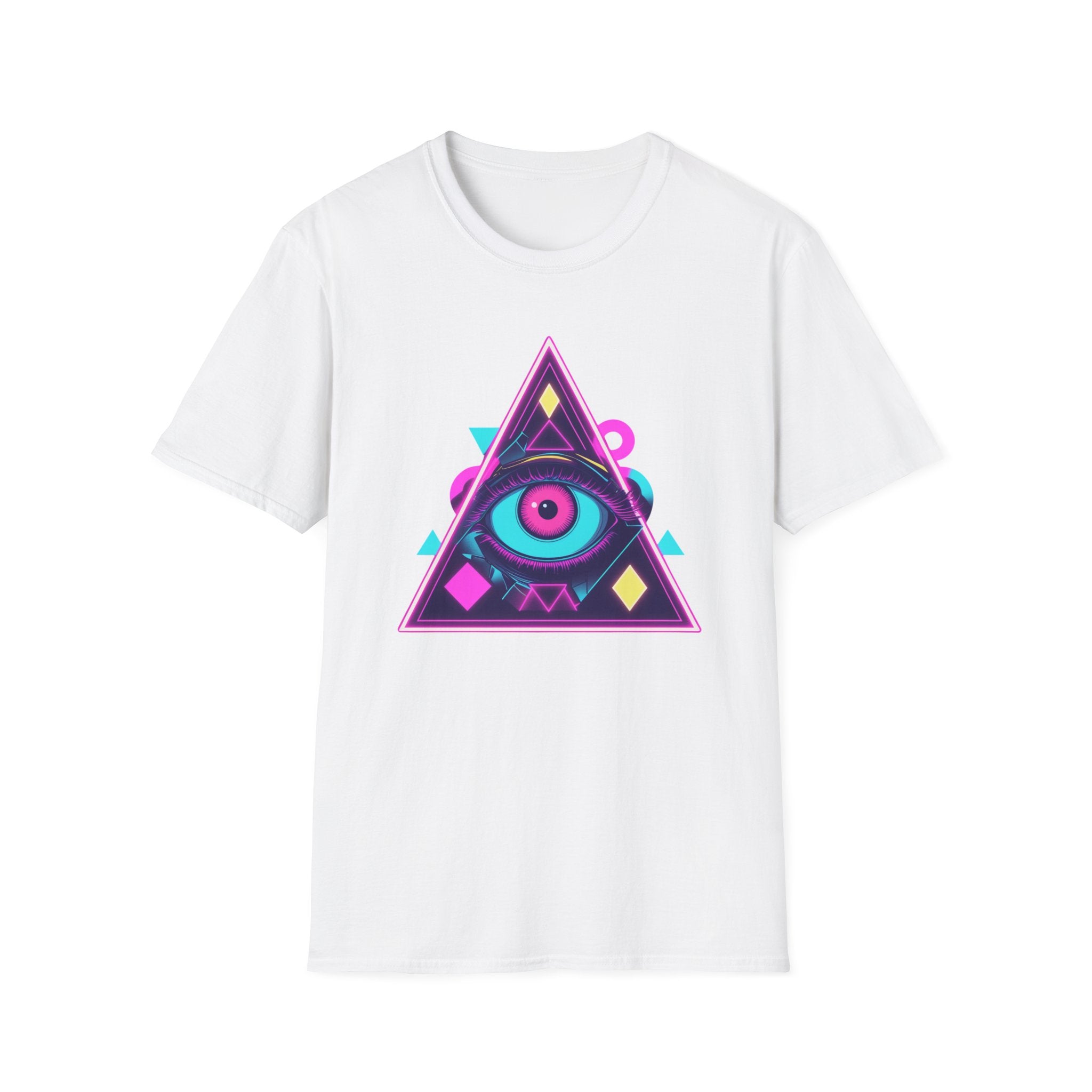 Mystical Eye Graphic T-Shirt | Unisex Softstyle Tee for Festival Wear, Casual Style, Gift, Streetwear, Unique Design