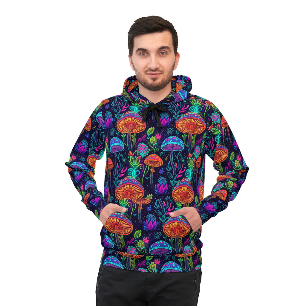 Psychedelic Neon Mushroom Hoodie