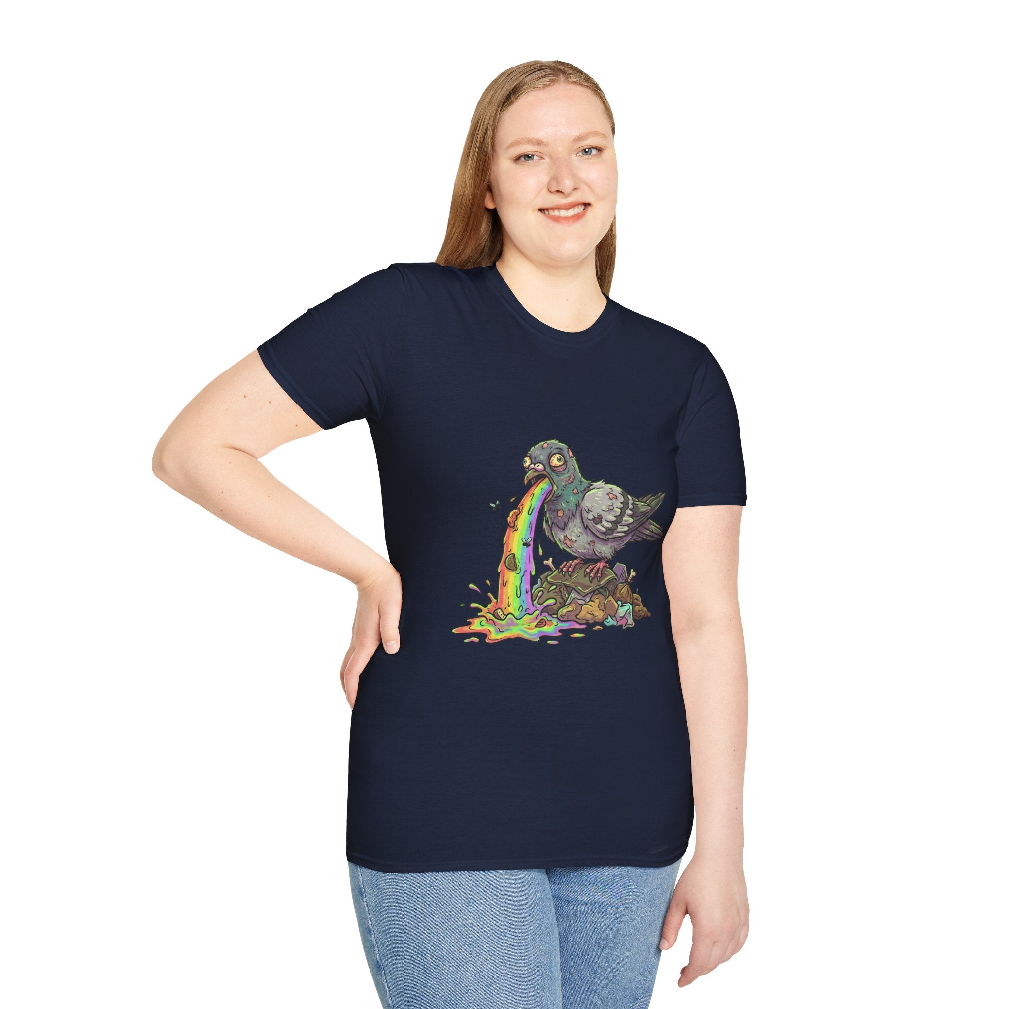 Pigeon Rainbow Vomit T-Shirt