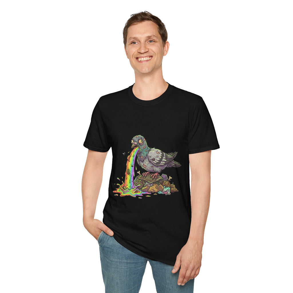 Pigeon Rainbow Vomit T-Shirt