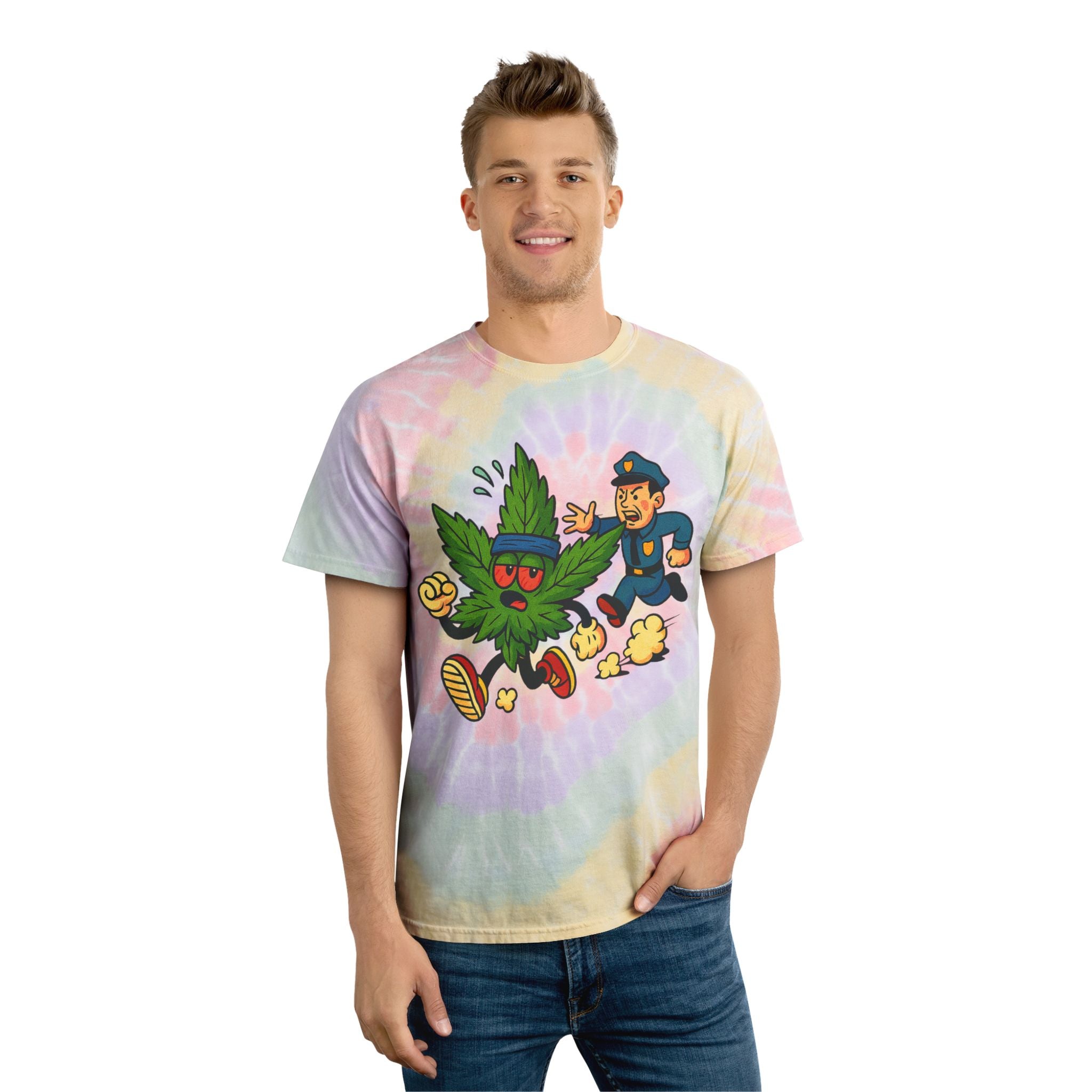 Running Bud Spiral Tie-Dye Tee