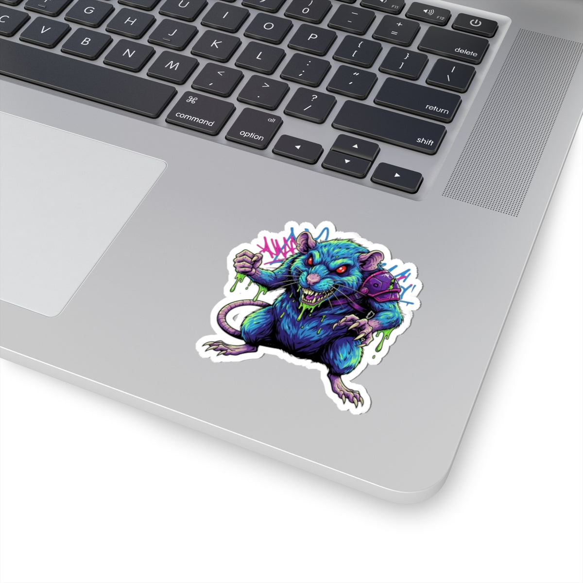 Gritty Graffiti Rat Kiss-Cut Stickers | Edgy Decor, Laptop Stickers, Urban Art, Fun Gifts, Unique Collectibles