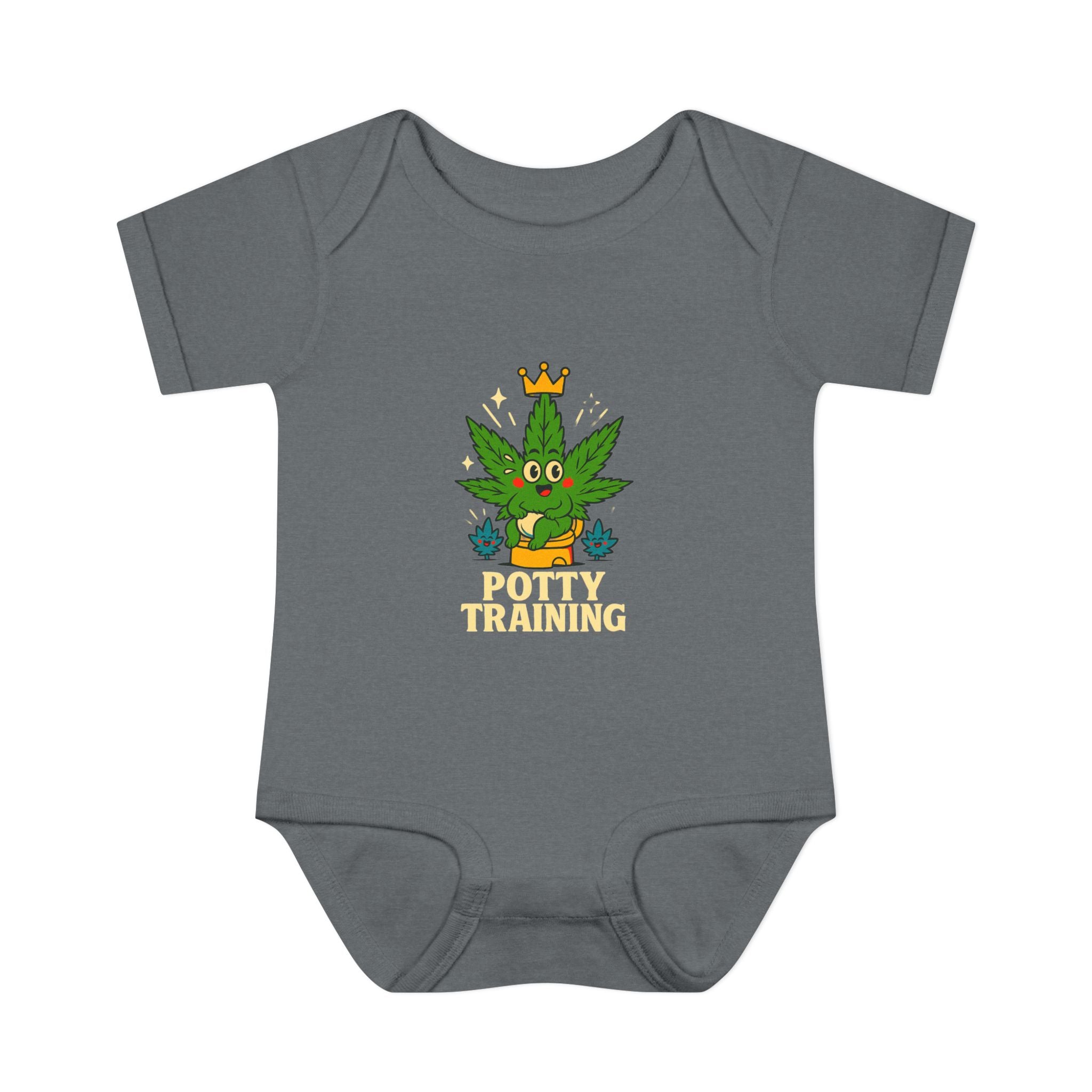 Potty Training Baby Bodysuit - Cute Cannabis Theme for New Parents