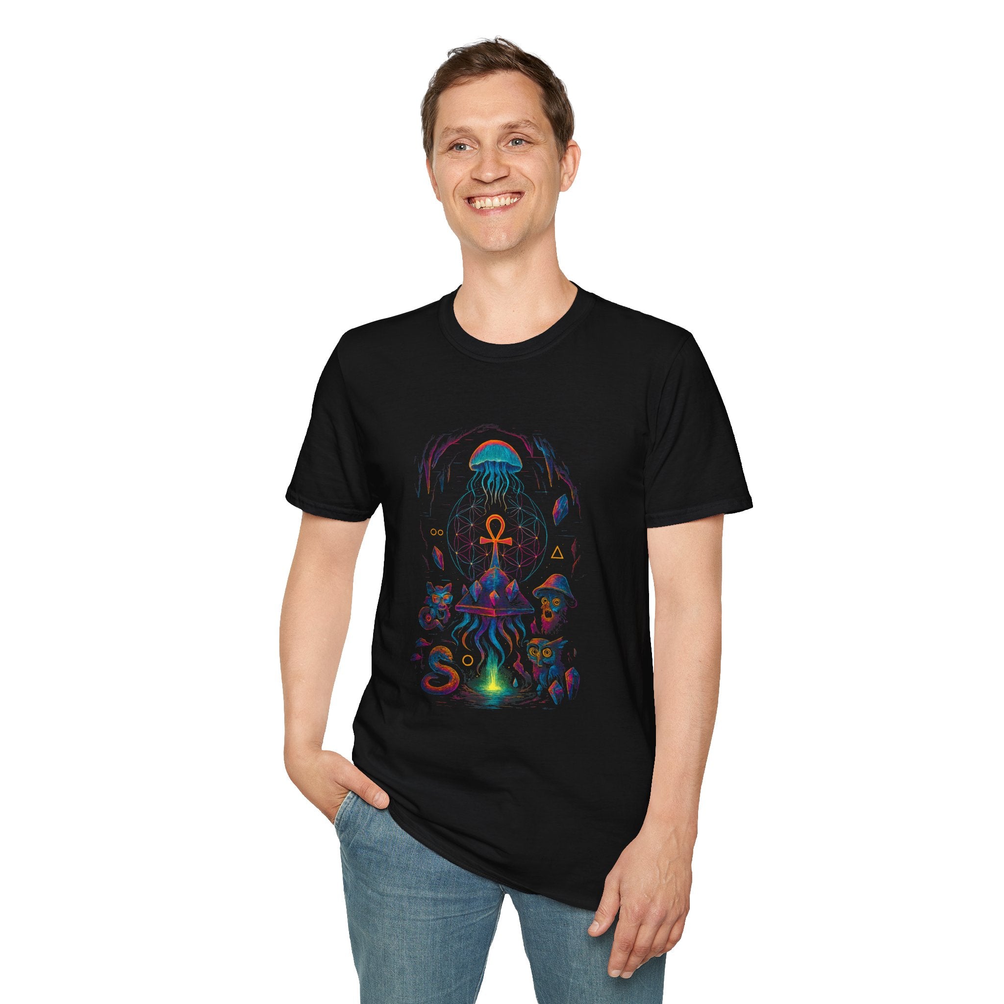 Mystical Universe T-Shirt | Boho Vibe, Unisex Tee, Psychedelic Design, Perfect Gift, Festival Wear, Casual Style