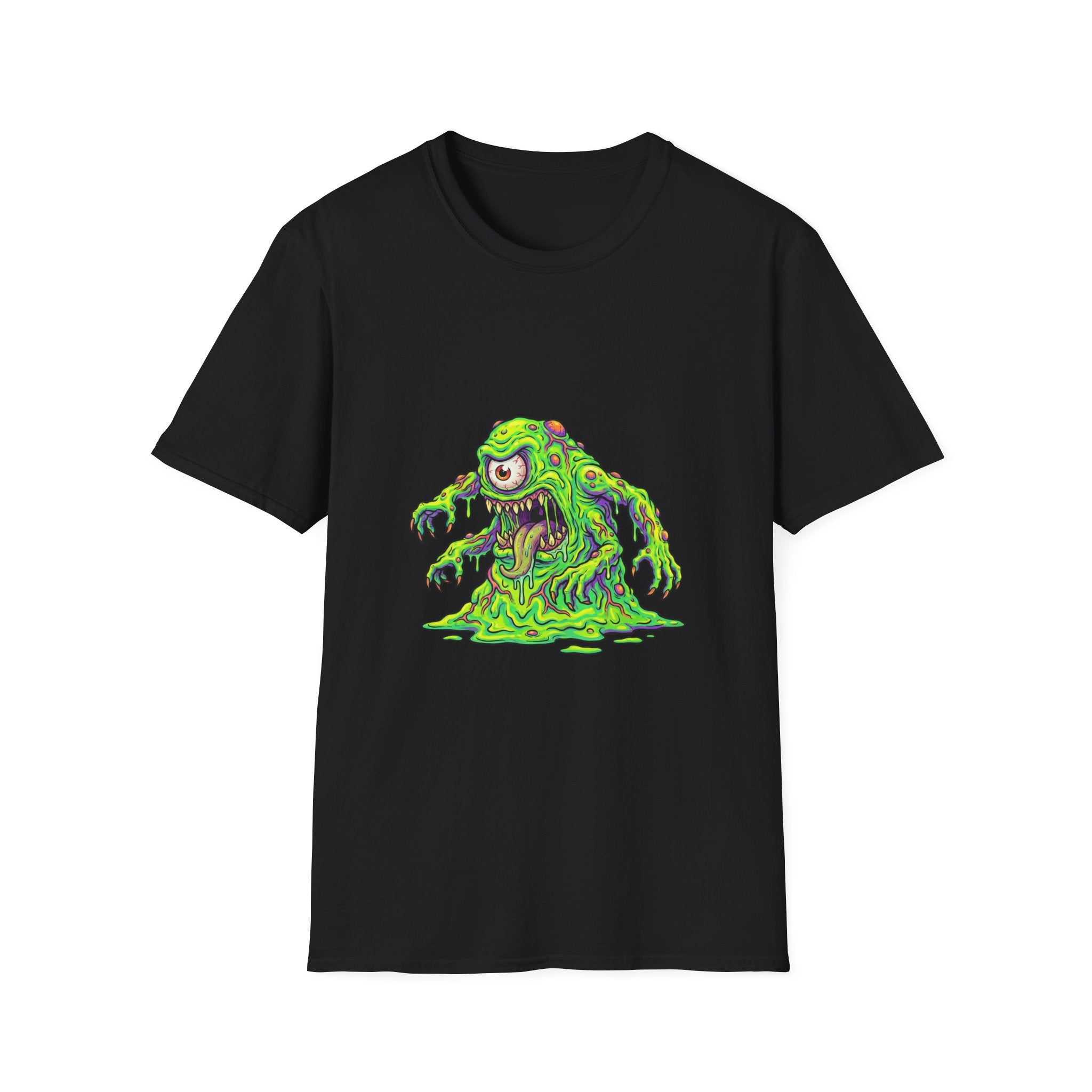 Monster Slime T-Shirt — Neon One-Eyed Ooze Graphic Tee