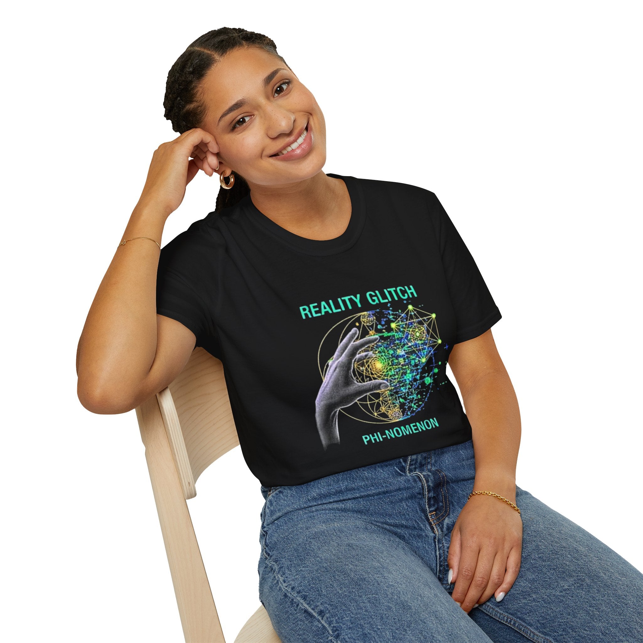 Reality Glitch T-Shirt, Unisex Graphic Tee, Cyberpunk Style Shirt, Cool Casual Wear, Gift for Tech Lovers, Retro Style Apparel