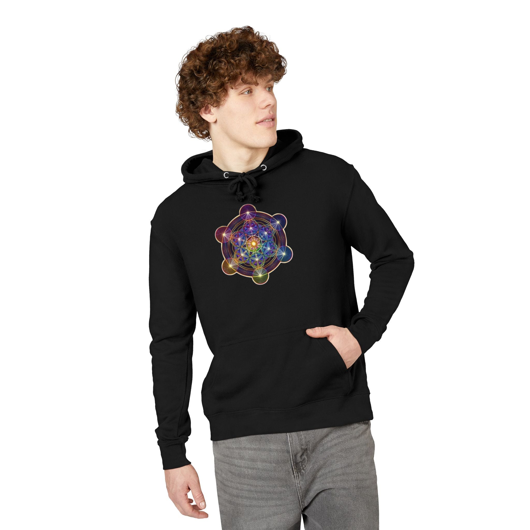Metatrons cube - Unisex French Terry Hoodie