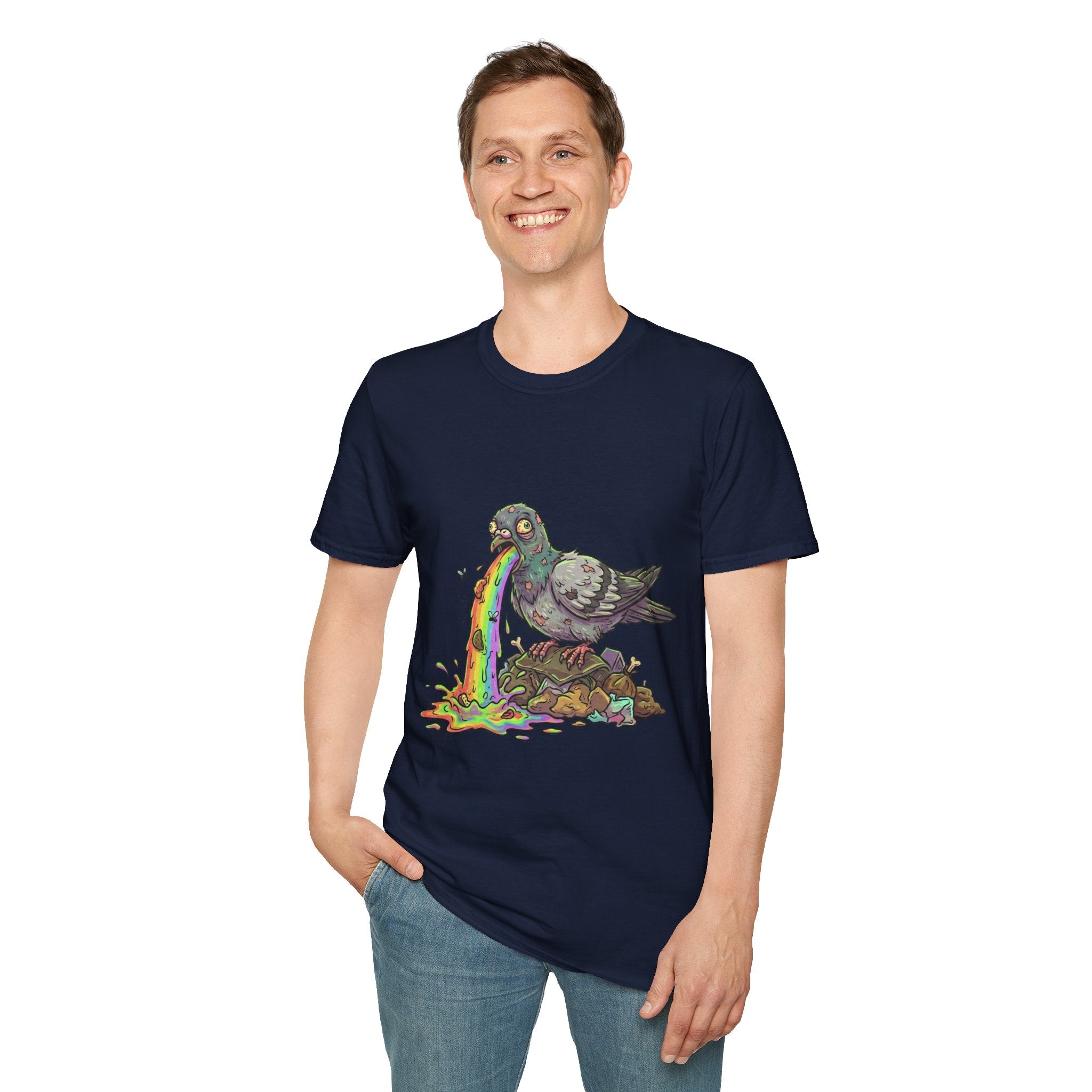 Pigeon Rainbow Vomit T-Shirt