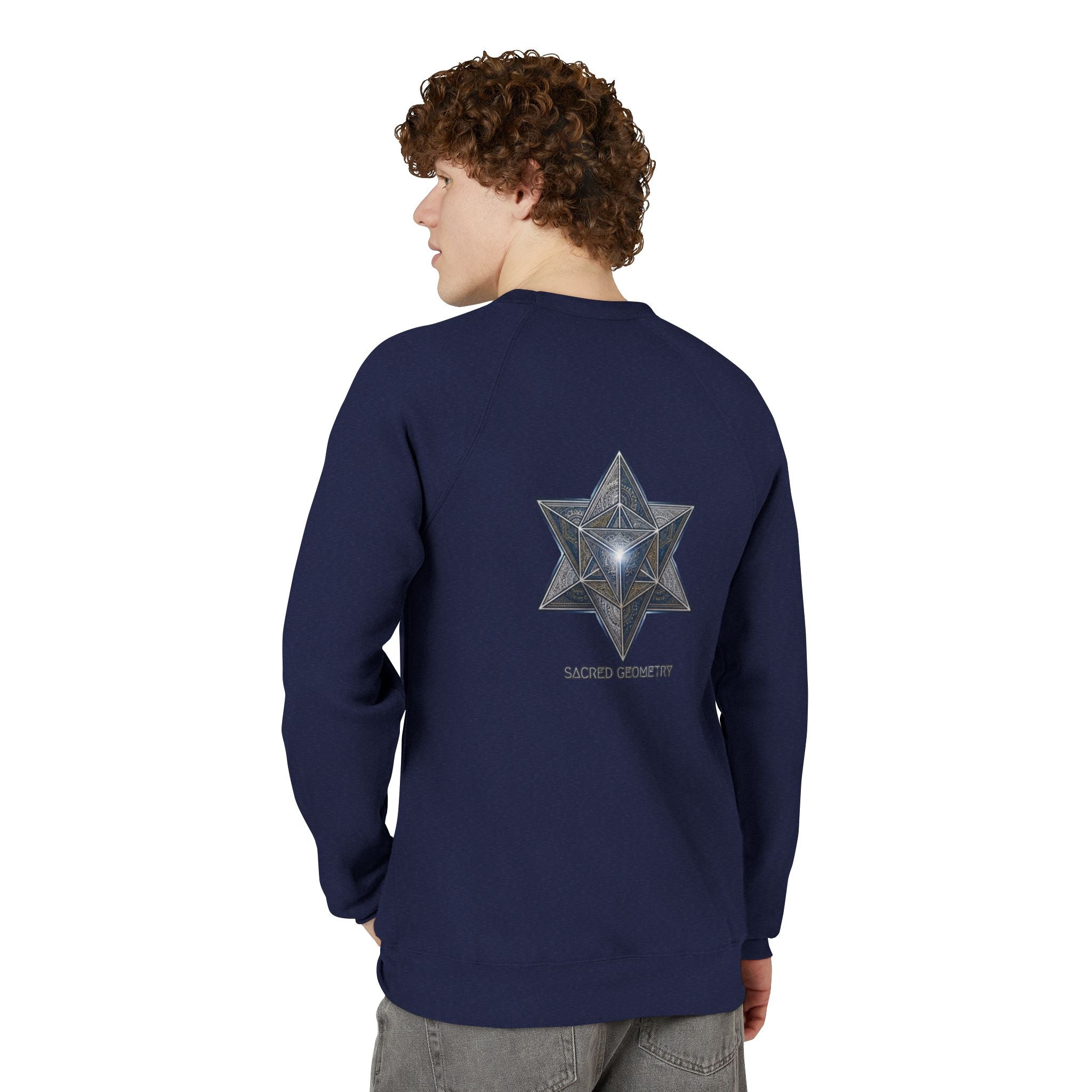 Sacred Geometry Star Sweatshirt - Mystic Merkabah Crewneck