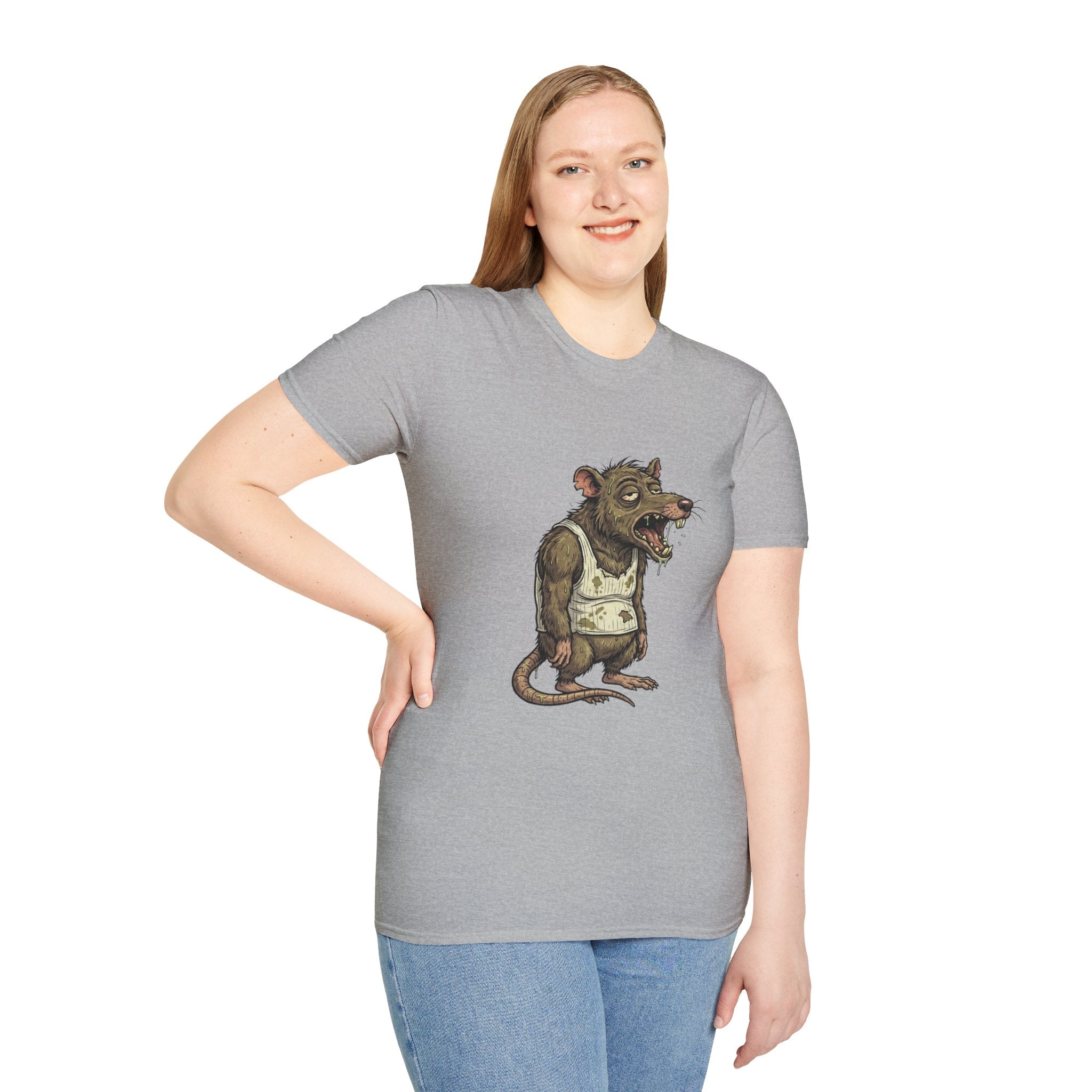 Rat Monster Graphic T-Shirt — Grungy Vintage Creature Art Tee