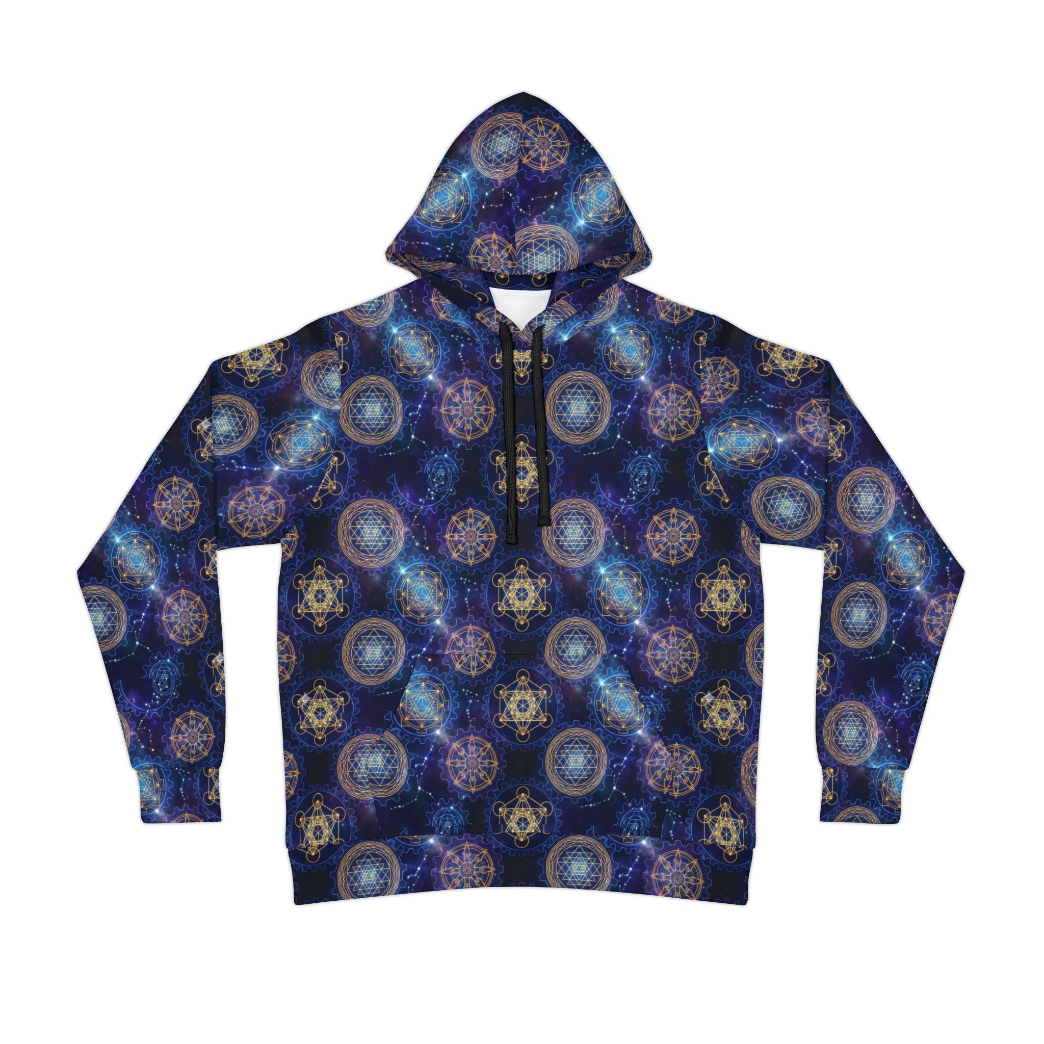 Galaxy Mandala Athletic Hoodie - Cosmic Star Pattern Full-Print Hoodie