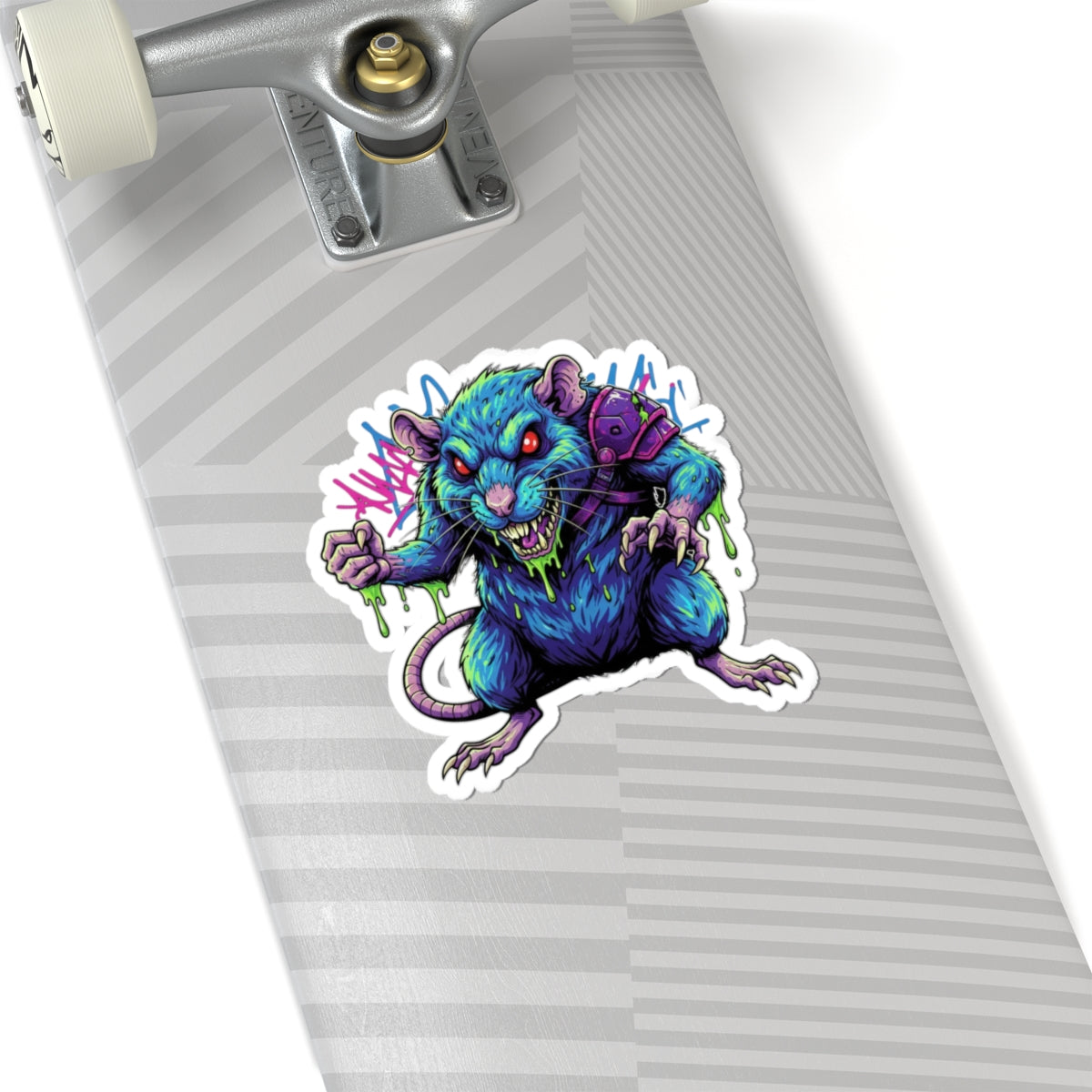 Gritty Graffiti Rat Kiss-Cut Stickers | Edgy Decor, Laptop Stickers, Urban Art, Fun Gifts, Unique Collectibles