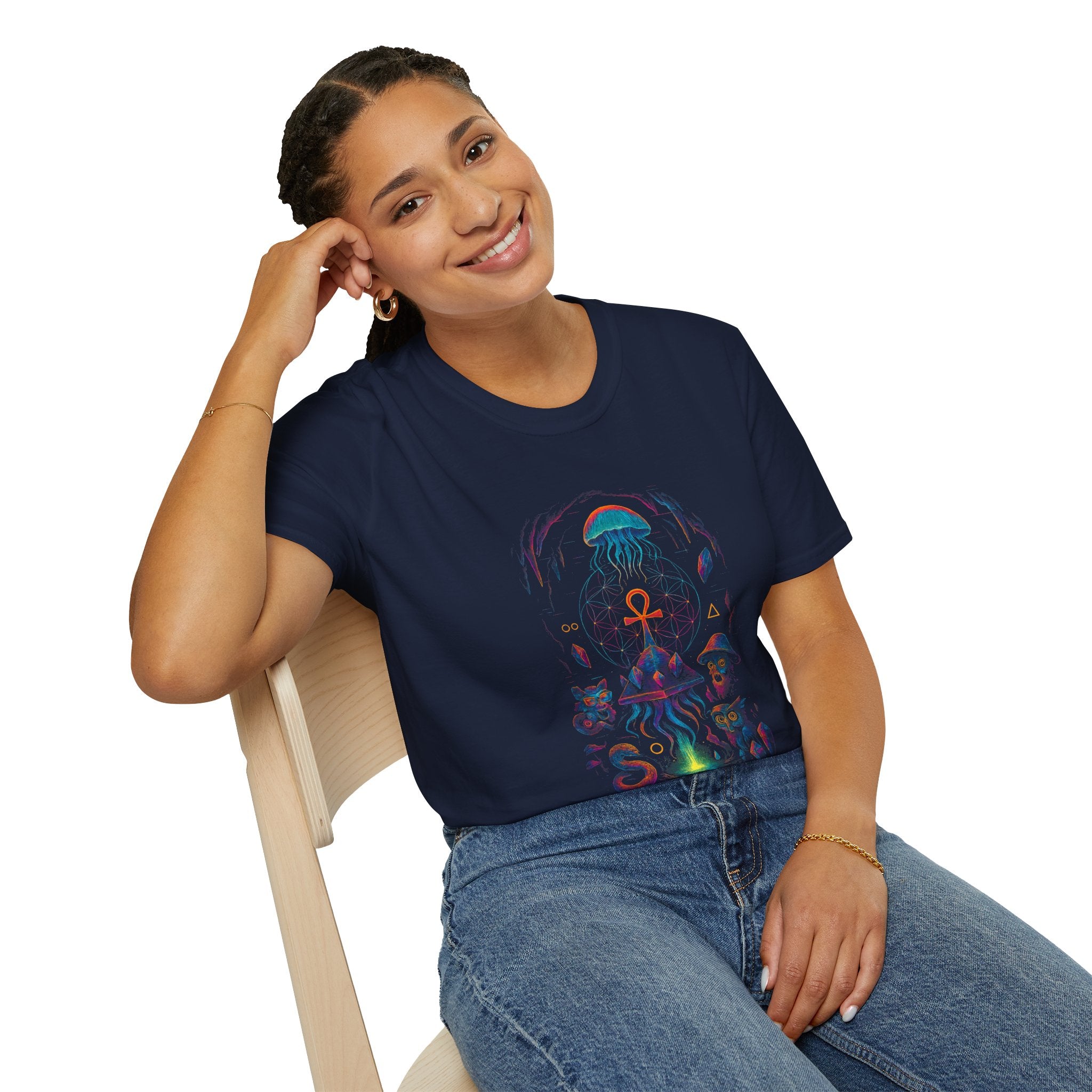 Mystical Universe T-Shirt | Boho Vibe, Unisex Tee, Psychedelic Design, Perfect Gift, Festival Wear, Casual Style