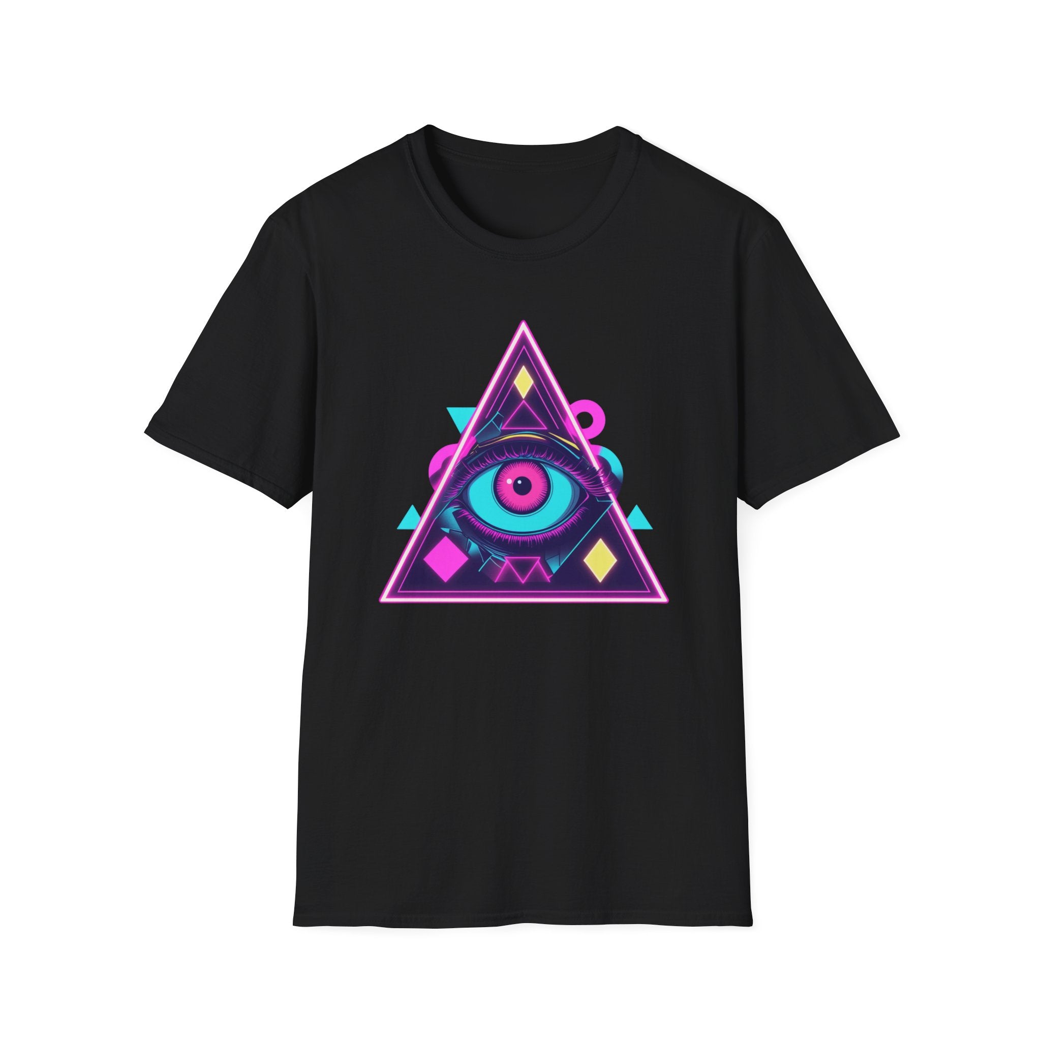 Mystical Eye Graphic T-Shirt | Unisex Softstyle Tee for Festival Wear, Casual Style, Gift, Streetwear, Unique Design
