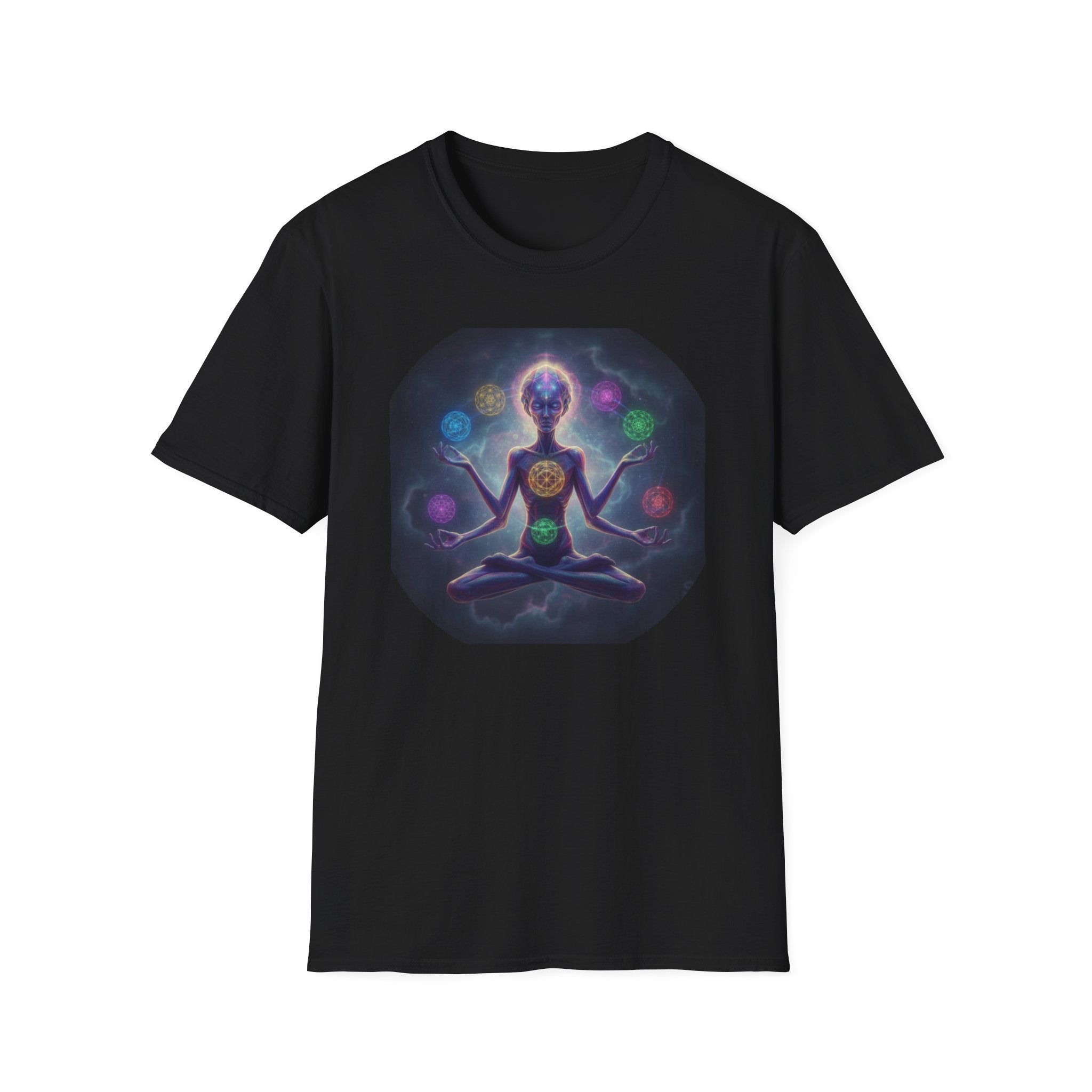 Chakra Meditation Unisex T-Shirt | Spiritual Gift, Yoga Top, Wellness Wear, Mindfulness Apparel, Boho Tee