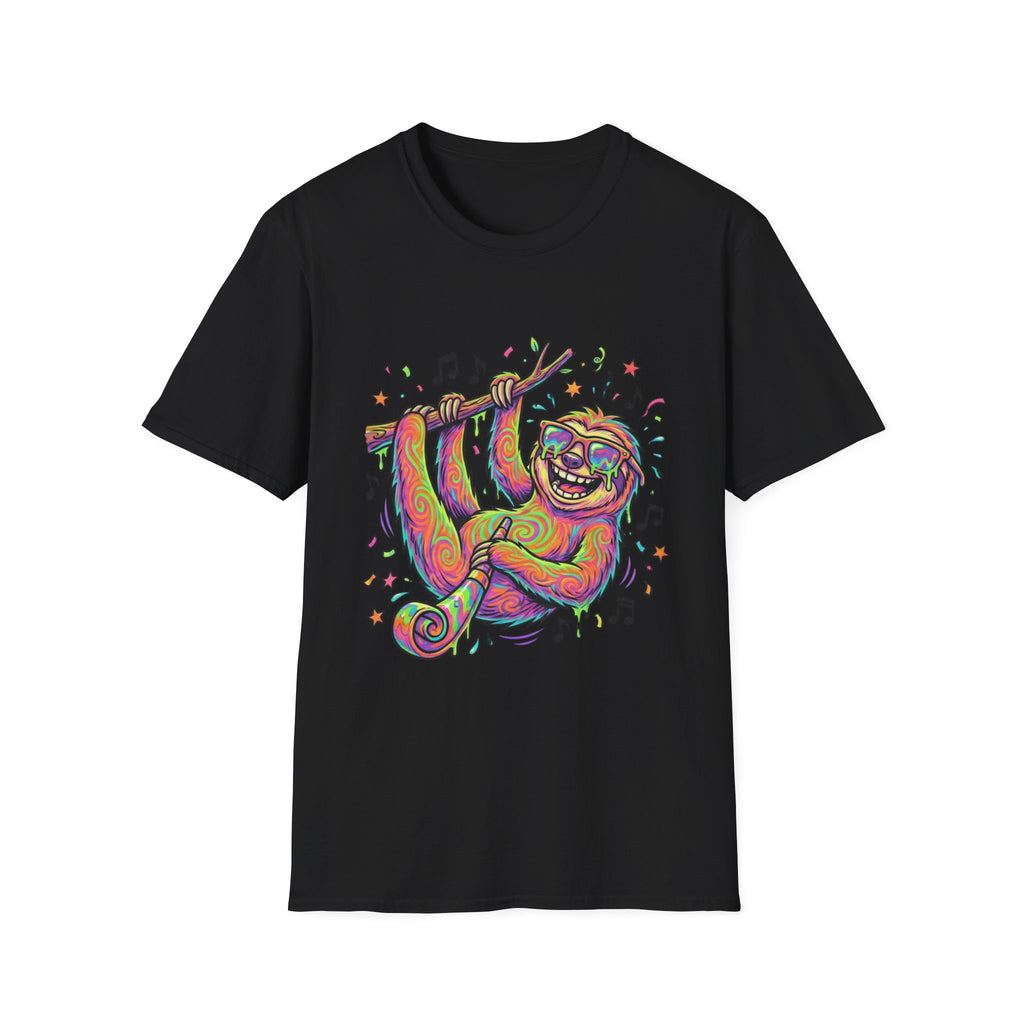 Neon Sloth T-Shirt — Psychedelic Rainbow Sloth Graphic Tee