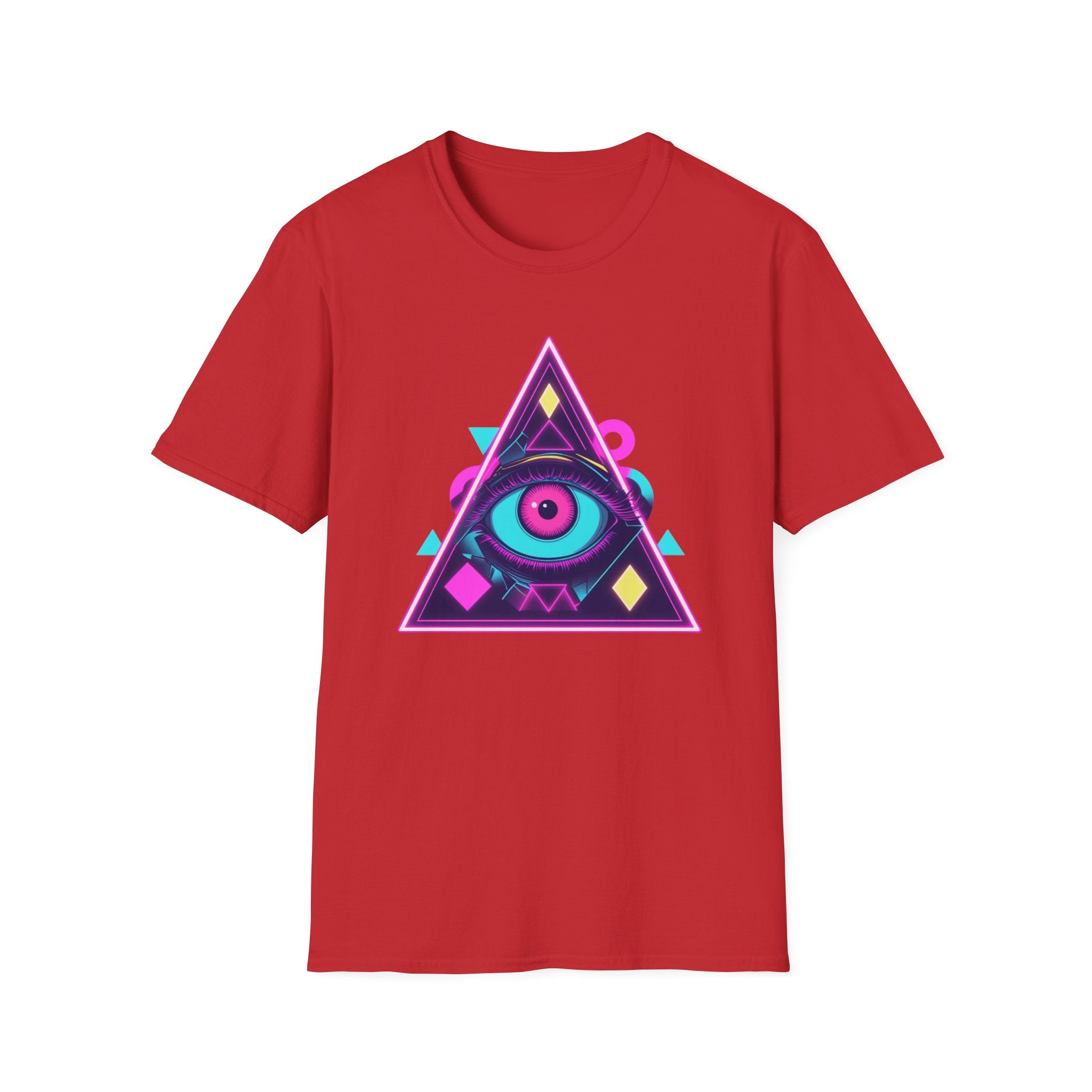 Mystical Eye Graphic T-Shirt | Unisex Softstyle Tee for Festival Wear, Casual Style, Gift, Streetwear, Unique Design