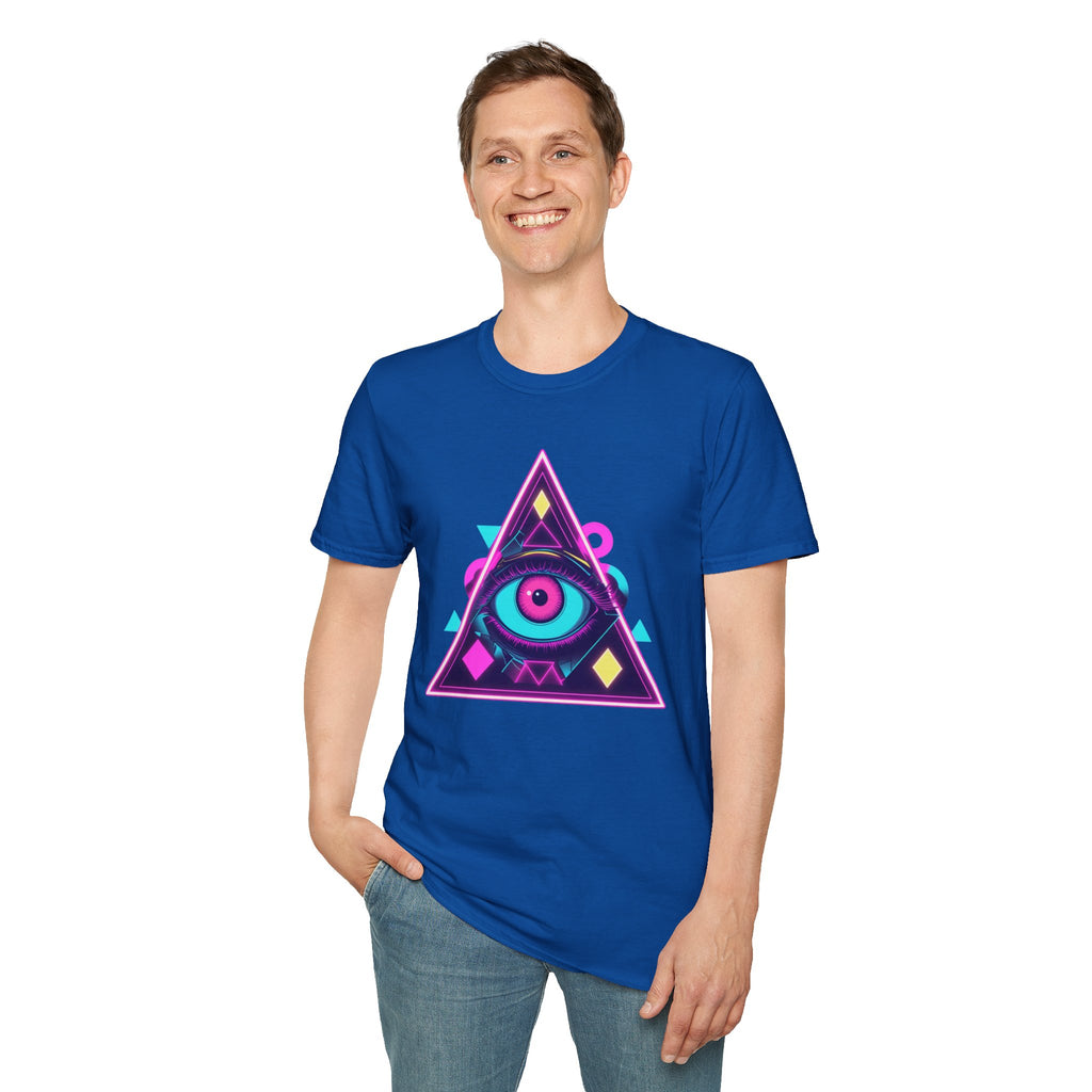Mystical Eye Graphic T-Shirt | Unisex Softstyle Tee for Festival Wear, Casual Style, Gift, Streetwear, Unique Design