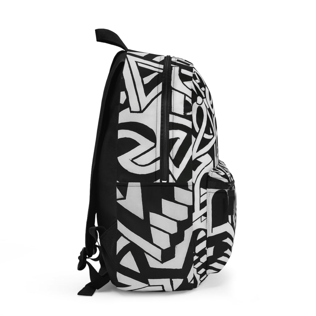 Trippy Black and White Backpack