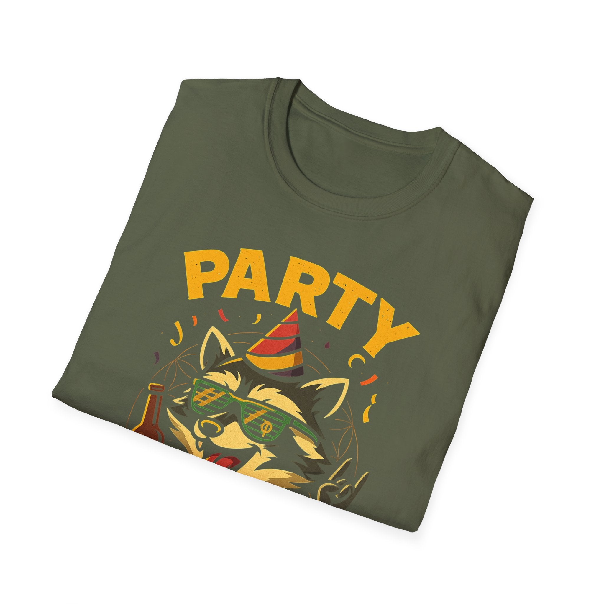 Party Animal Graphic Tee - Fun Unisex Softstyle T-Shirt for Celebrations, Birthdays, Events, Gifts