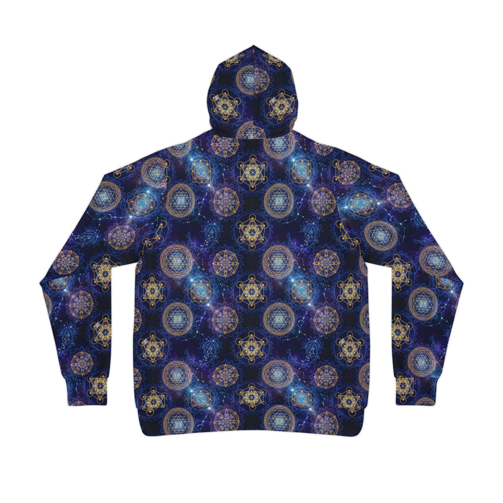 Galaxy Mandala Athletic Hoodie - Cosmic Star Pattern Full-Print Hoodie