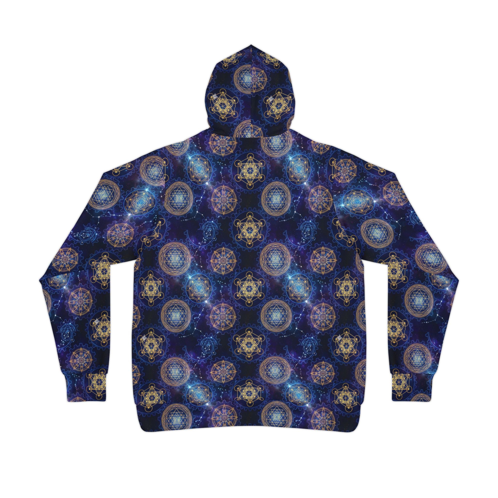 Galaxy Mandala Athletic Hoodie - Cosmic Star Pattern Full-Print Hoodie