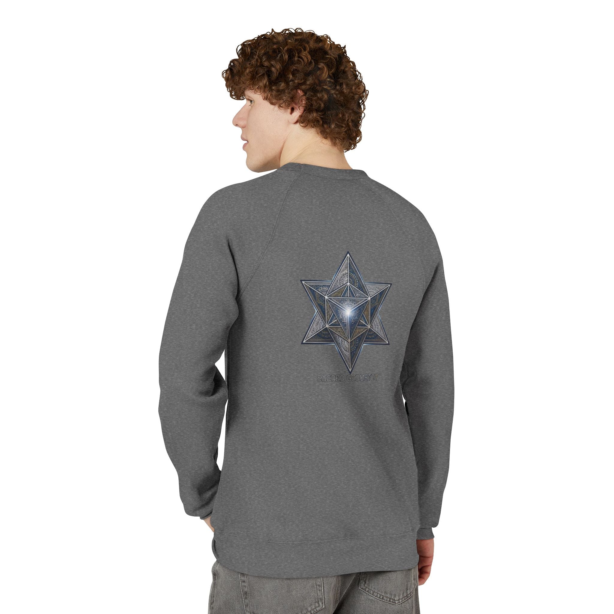 Sacred Geometry Star Sweatshirt - Mystic Merkabah Crewneck