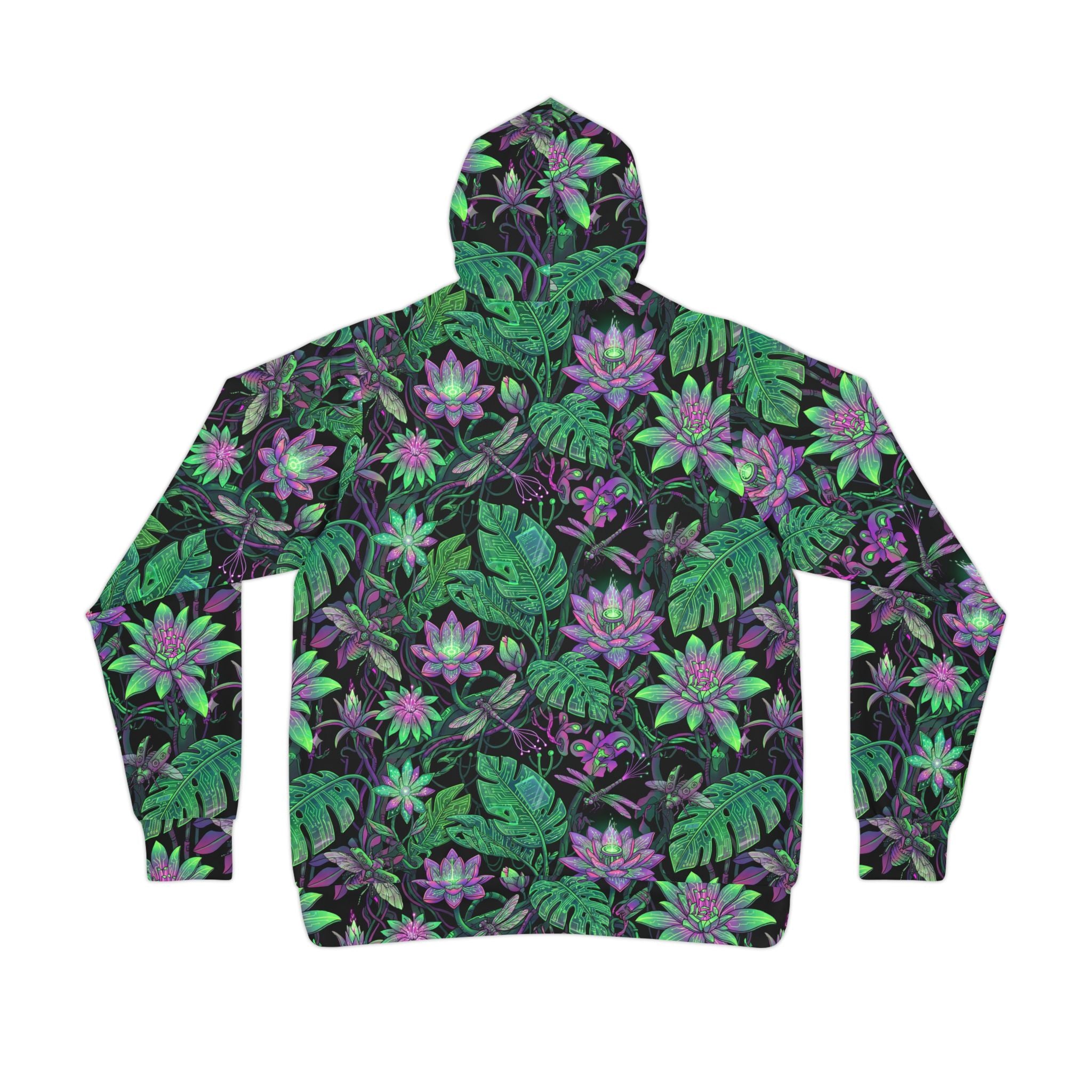 Tropical Lotus Athletic Hoodie — All-Over Print Floral Sports Hoodie