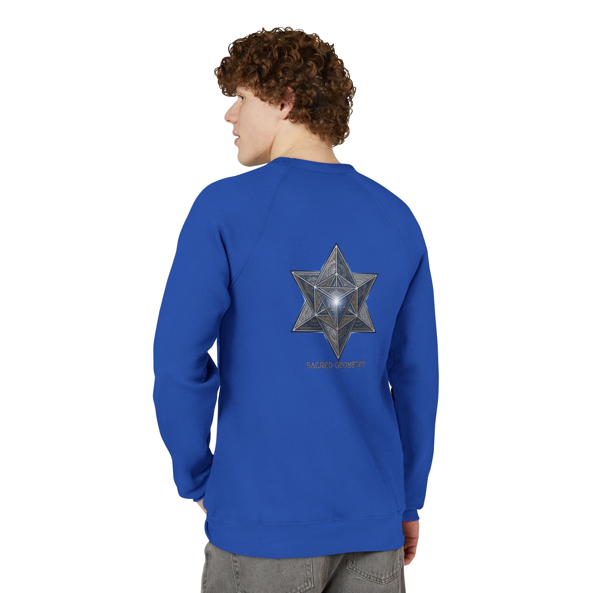Sacred Geometry Star Sweatshirt - Mystic Merkabah Crewneck