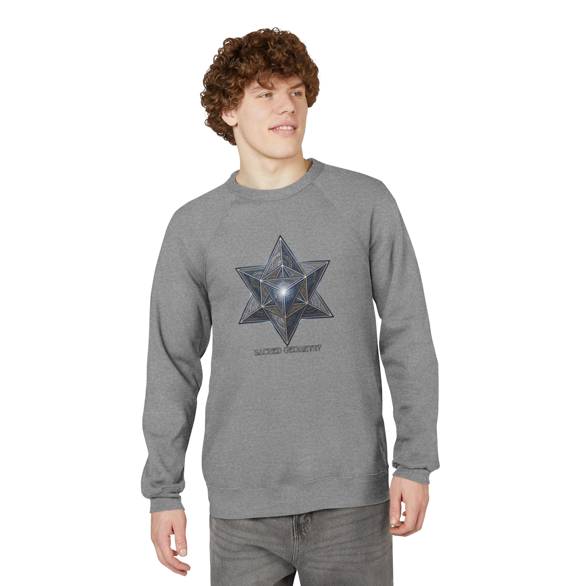 Sacred Geometry Star Sweatshirt - Mystic Merkabah Crewneck