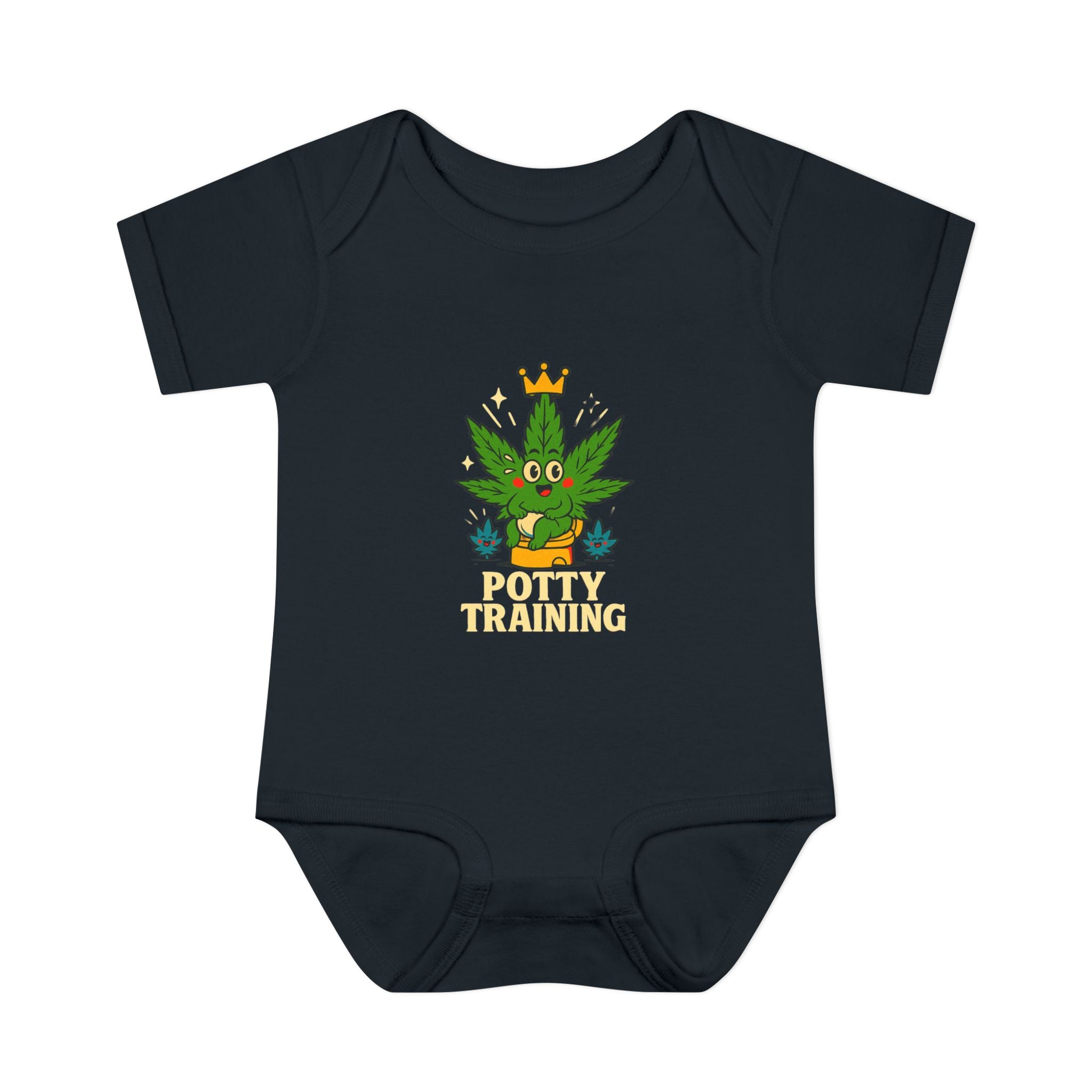 Potty Training Baby Bodysuit - Cute Cannabis Theme for New Parents