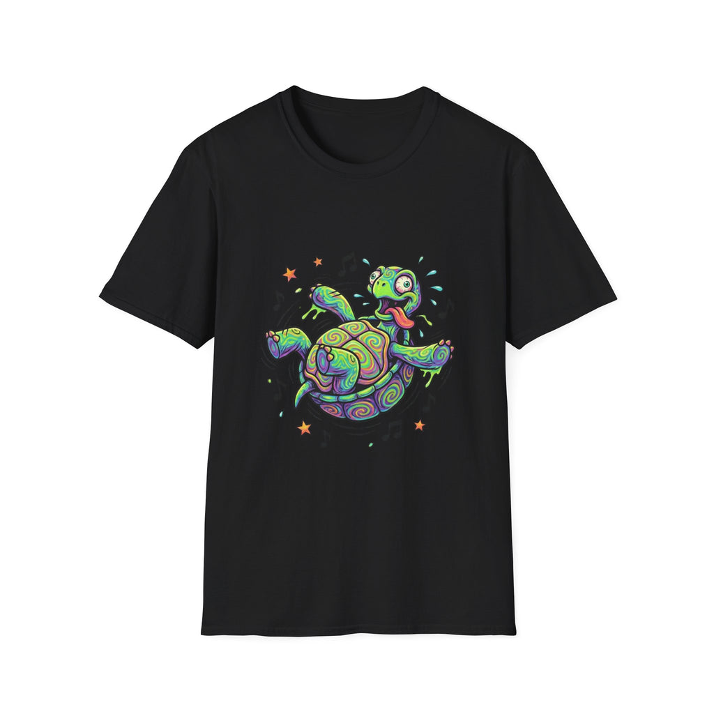 Cosmic Neon Turtle T-Shirt — Cute Glowing Space Turtle Graphic Tee