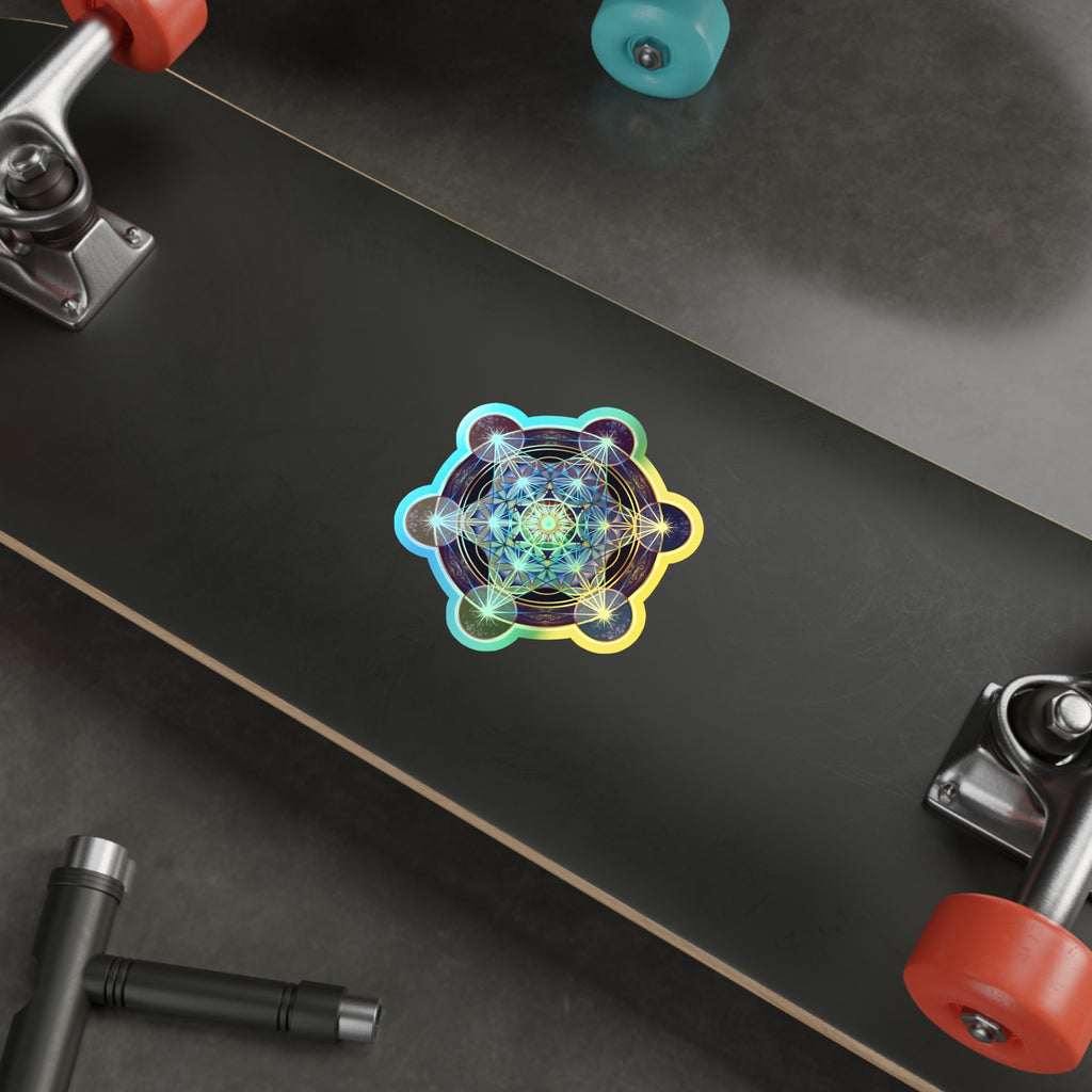 Holographic Metatron's Cube Die-Cut Stickers