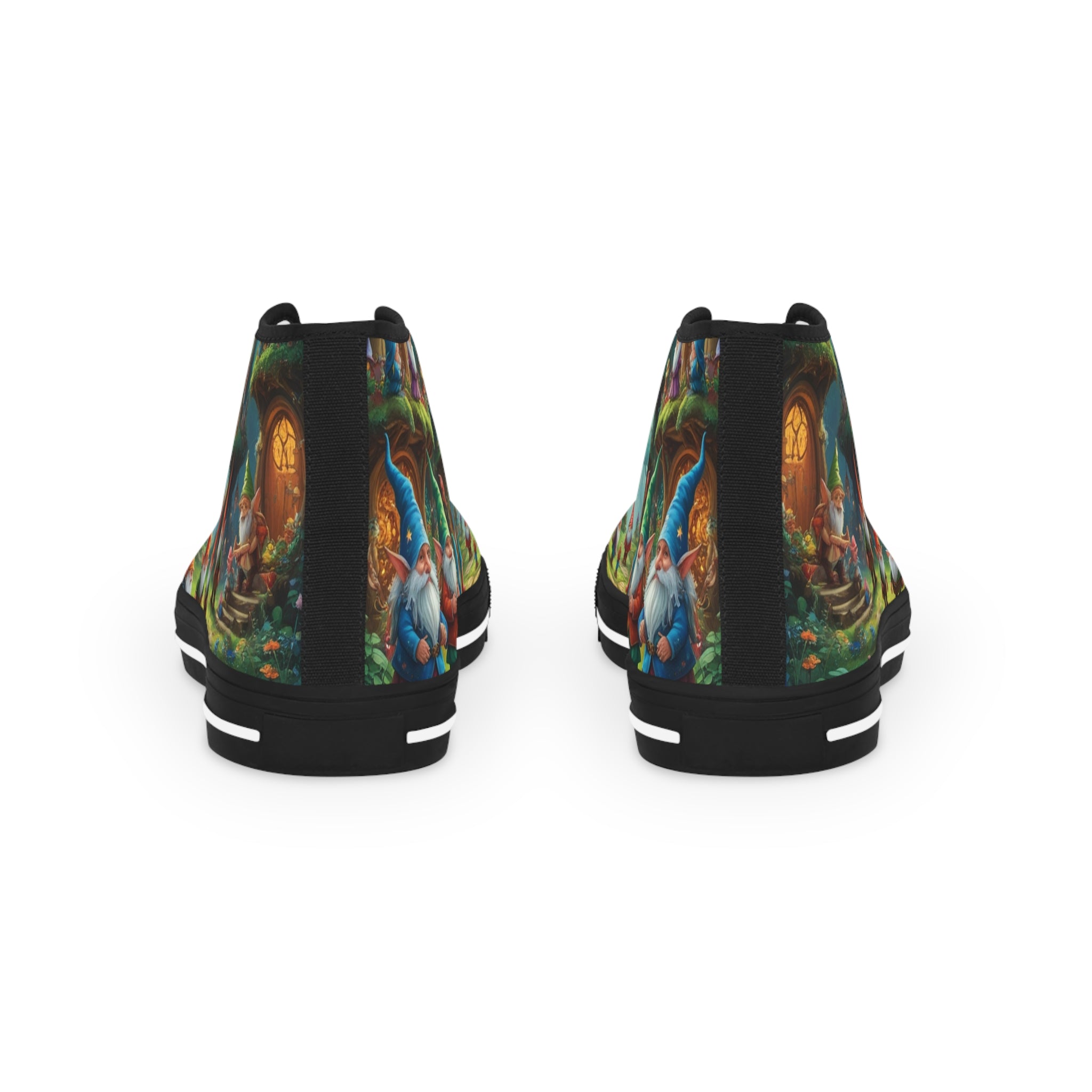 Mystical gnomes High Top Sneakers for Men - Unique Art Design, Trendy Footwear, Fashion Statement, Gift for Him, Street Style Sneakers