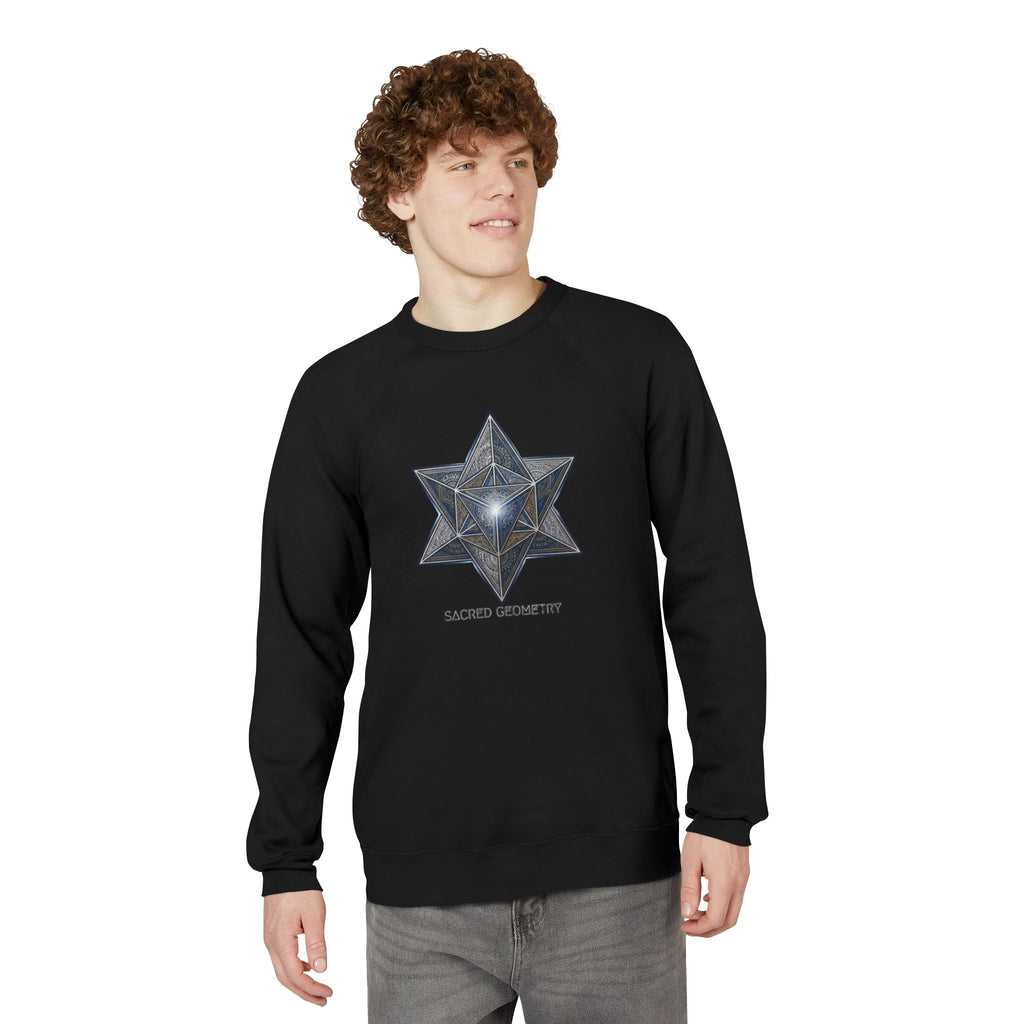 Sacred Geometry Star Sweatshirt - Mystic Merkabah Crewneck