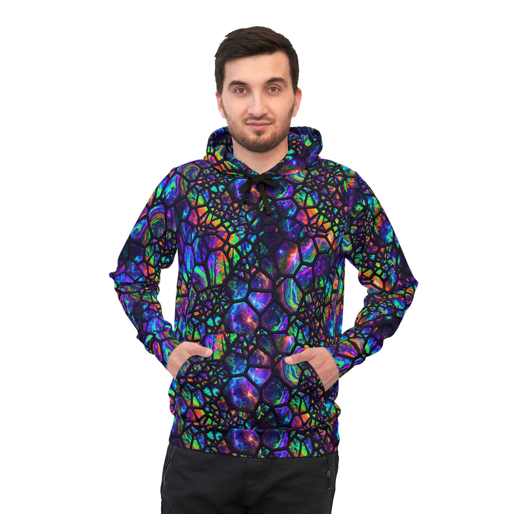 Psychedelic Stained Glass Athletic Hoodie — All-Over Print