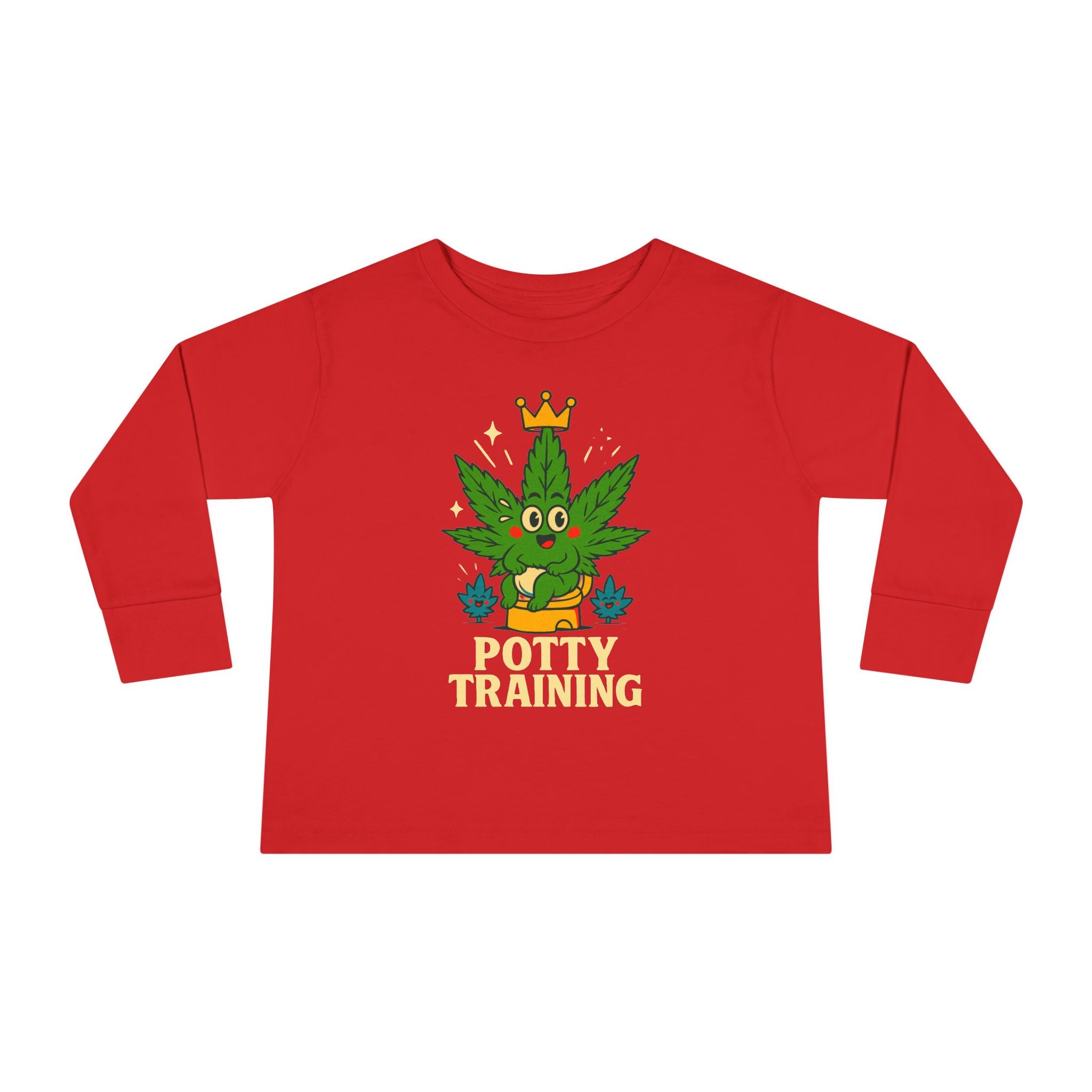 Potty Training Toddler Long Sleeve Tee, Cute Kids Shirt