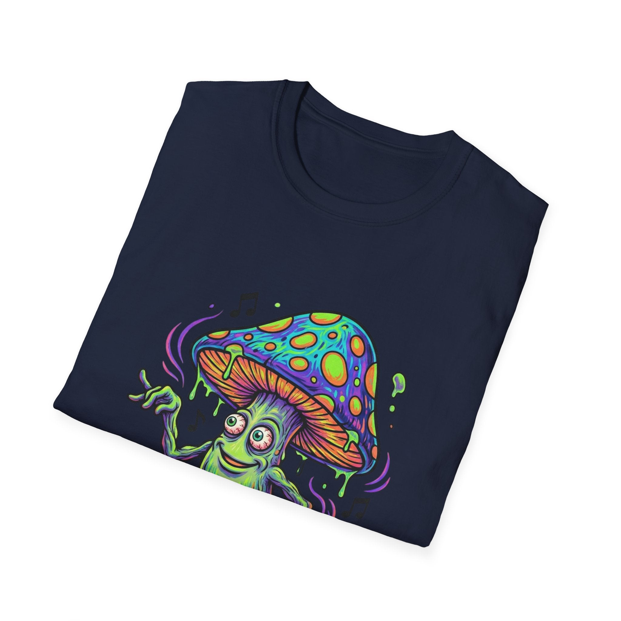 Psychedelic Mushroom Monster T-Shirt — Neon Trippy Fungi Graphic Tee