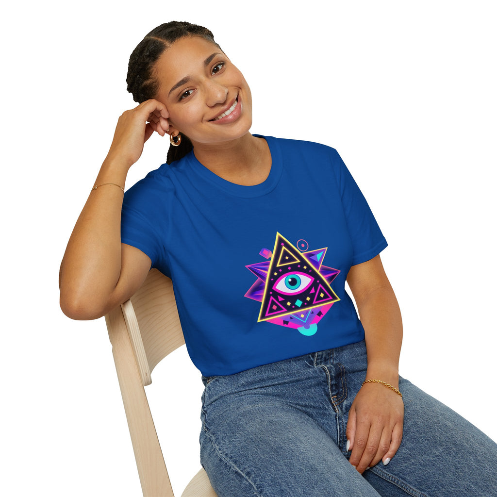 Mystical Eye Graphic Tee, Unisex Cosplay Shirt, Boho Style T-Shirt, Festival Wear, Spiritual Gift, Casual Everyday Top