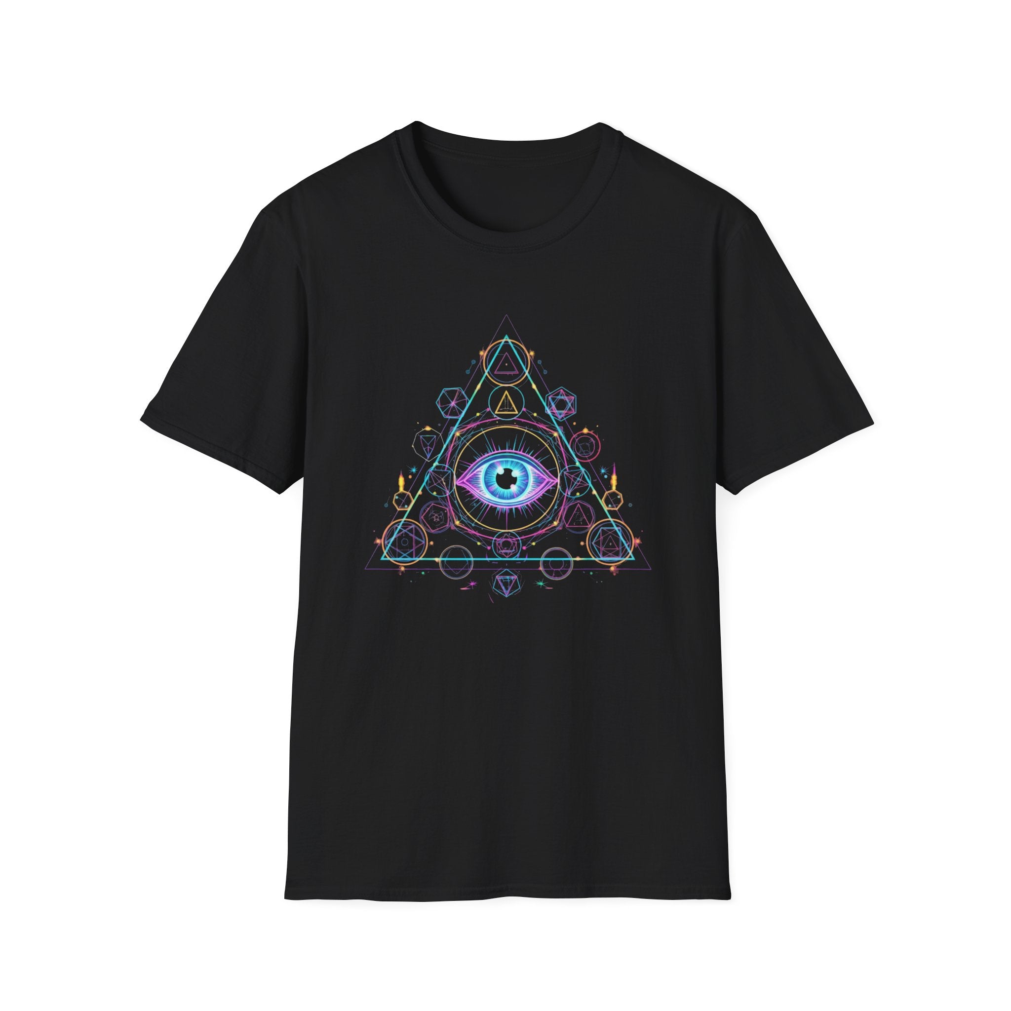 Mystical Eye Graphic T-Shirt | Unisex Softstyle Tee, Boho Shirt, Festival Wear, Spiritual Gift, Casual Style
