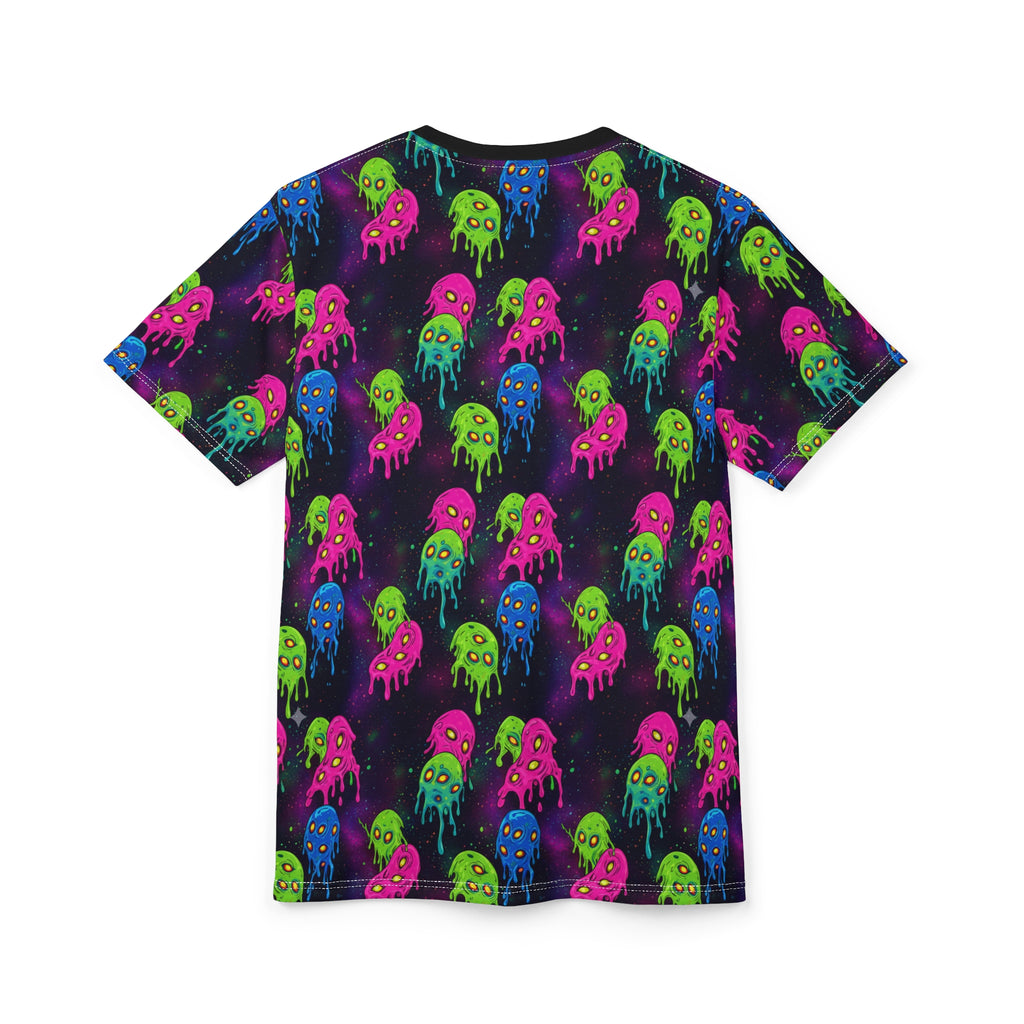 Neon Drip Alien Tee — All-Over Print Graphic T-Shirt