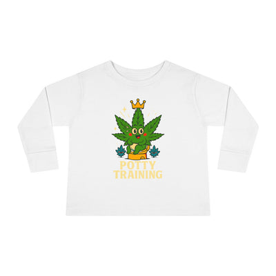 Potty Training Toddler Long Sleeve Tee, Cute Kids Shirt